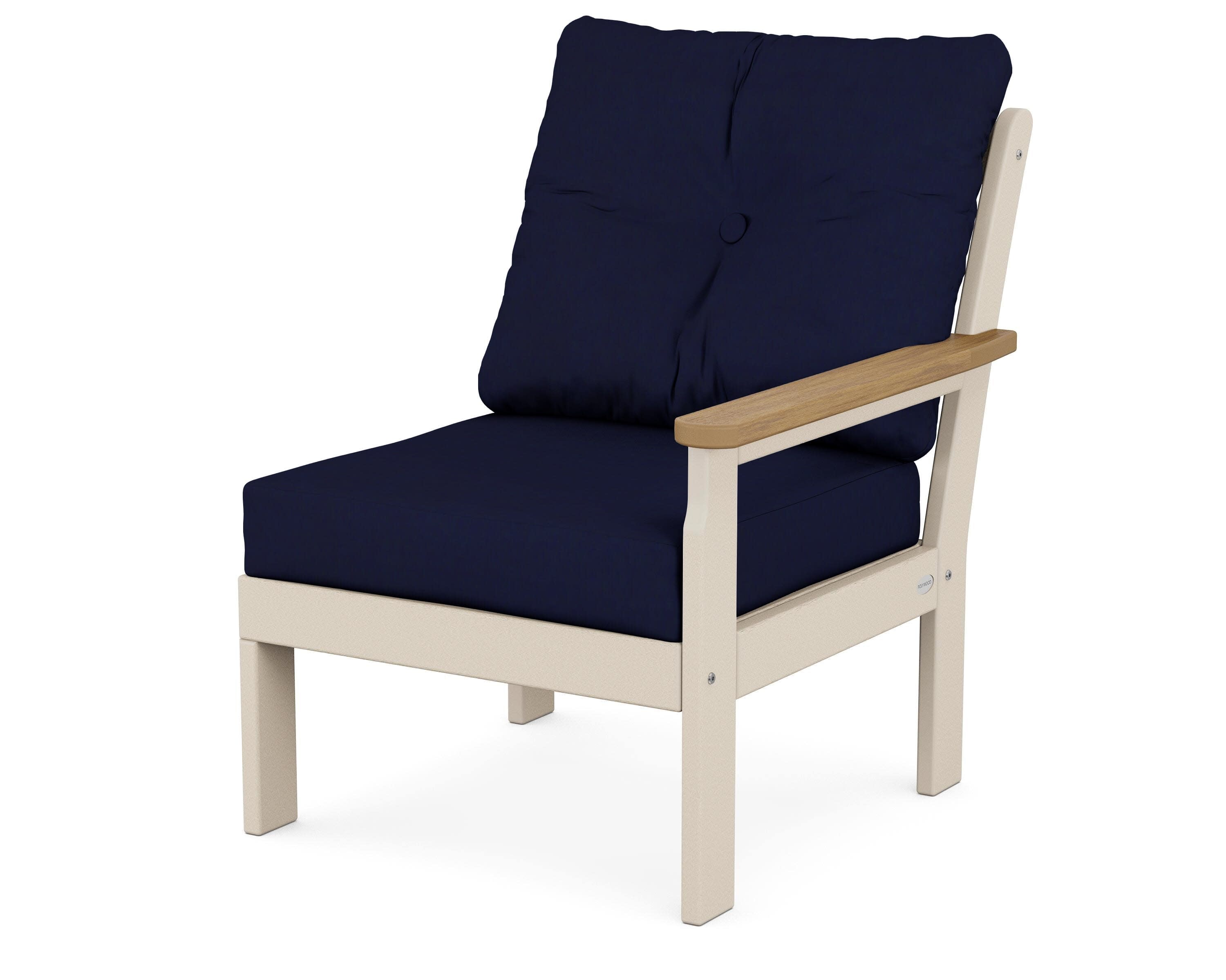 Vineyard Modular Right Arm Chair in Sand / Natural / Navy