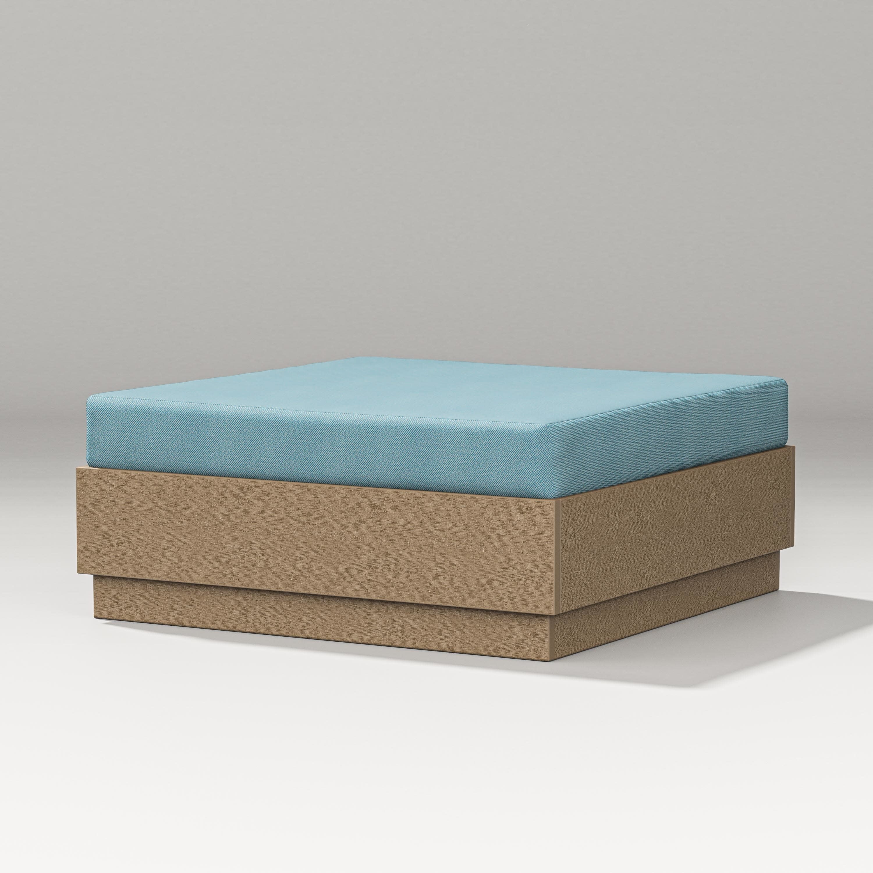 Elevate Lounge Ottoman in Vintage Sahara / Lattice Sky Blue
