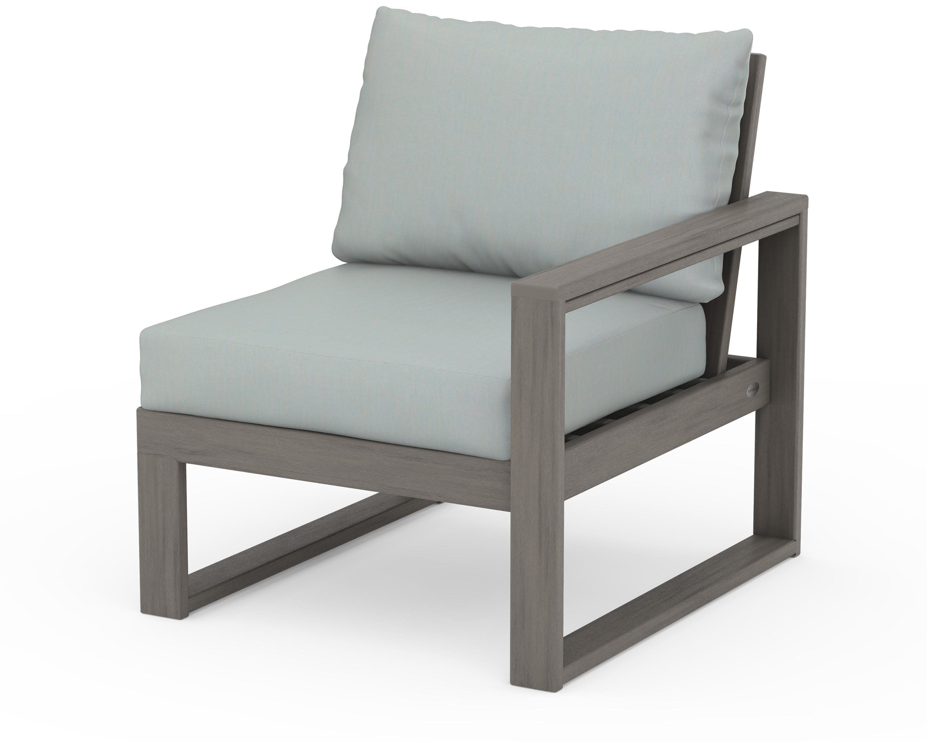 EDGE Modular Right Arm Chair in Driftwood / Spa
