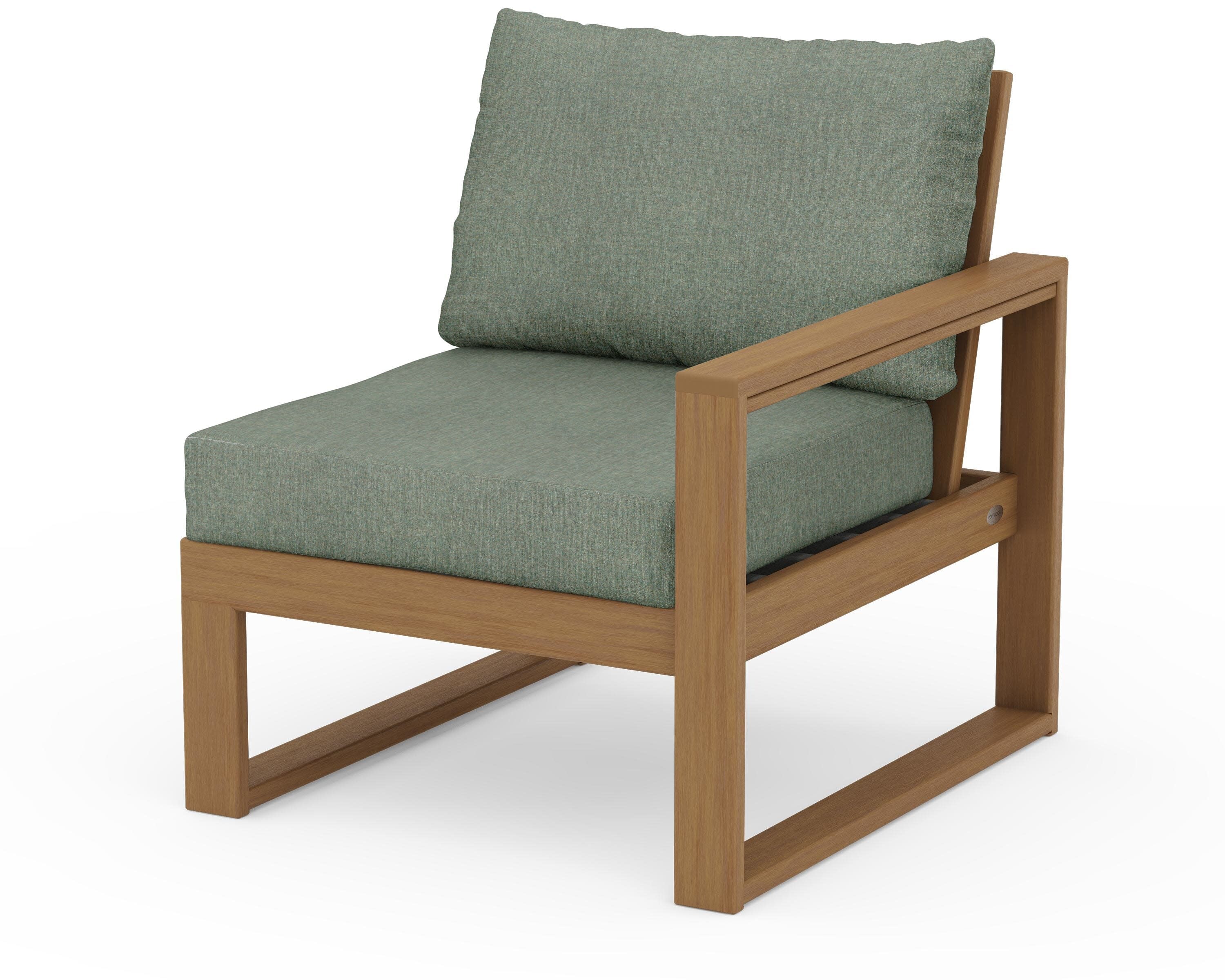 EDGE Modular Right Arm Chair in Natural / Cast Sage