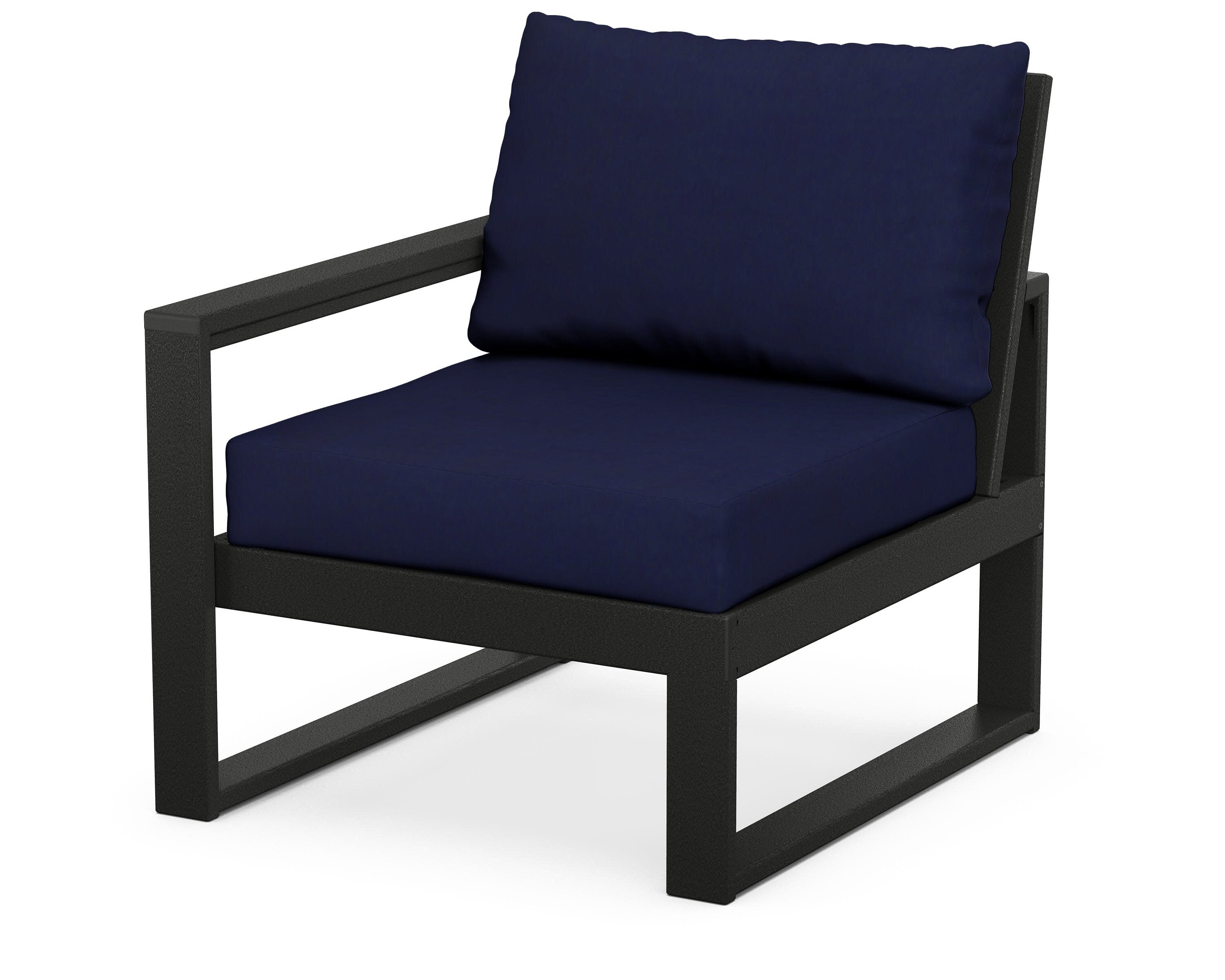 EDGE Modular Left Arm Chair in Black / Navy