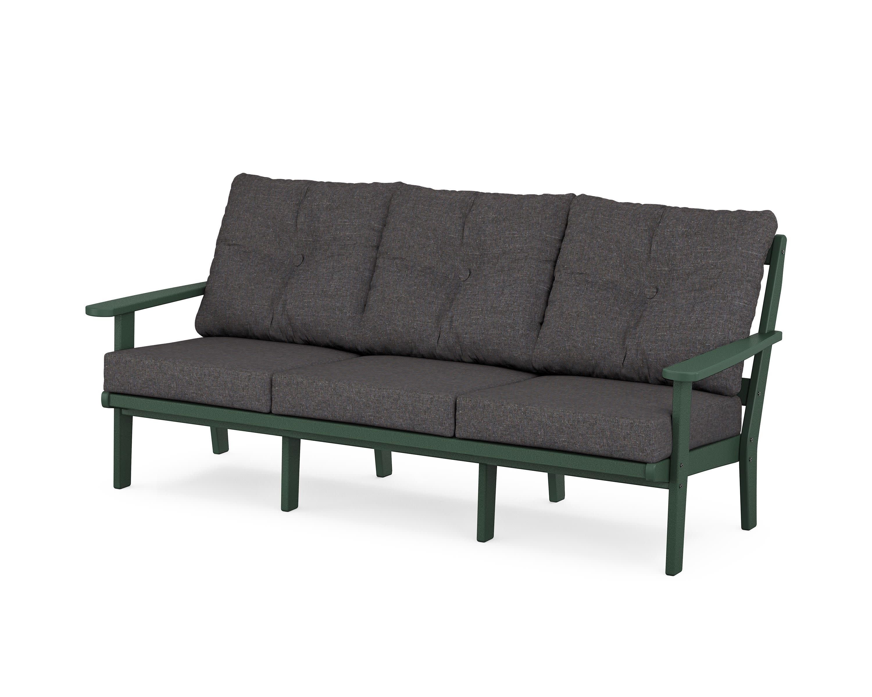 Mission Deep Seating Sofa in Green / Ash Charcoal