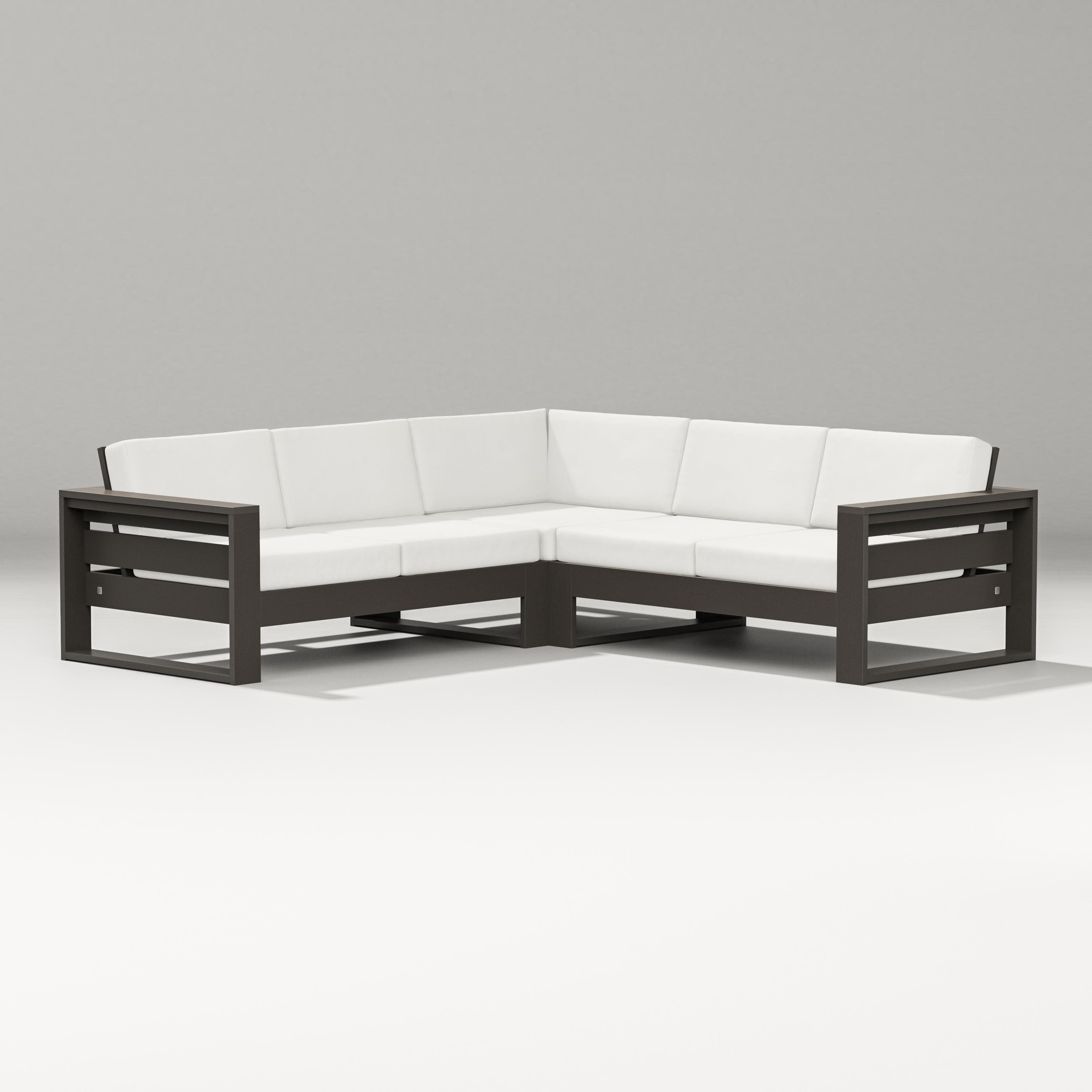 Latitude Corner Sectional in Vintage Coffee / Natural Linen