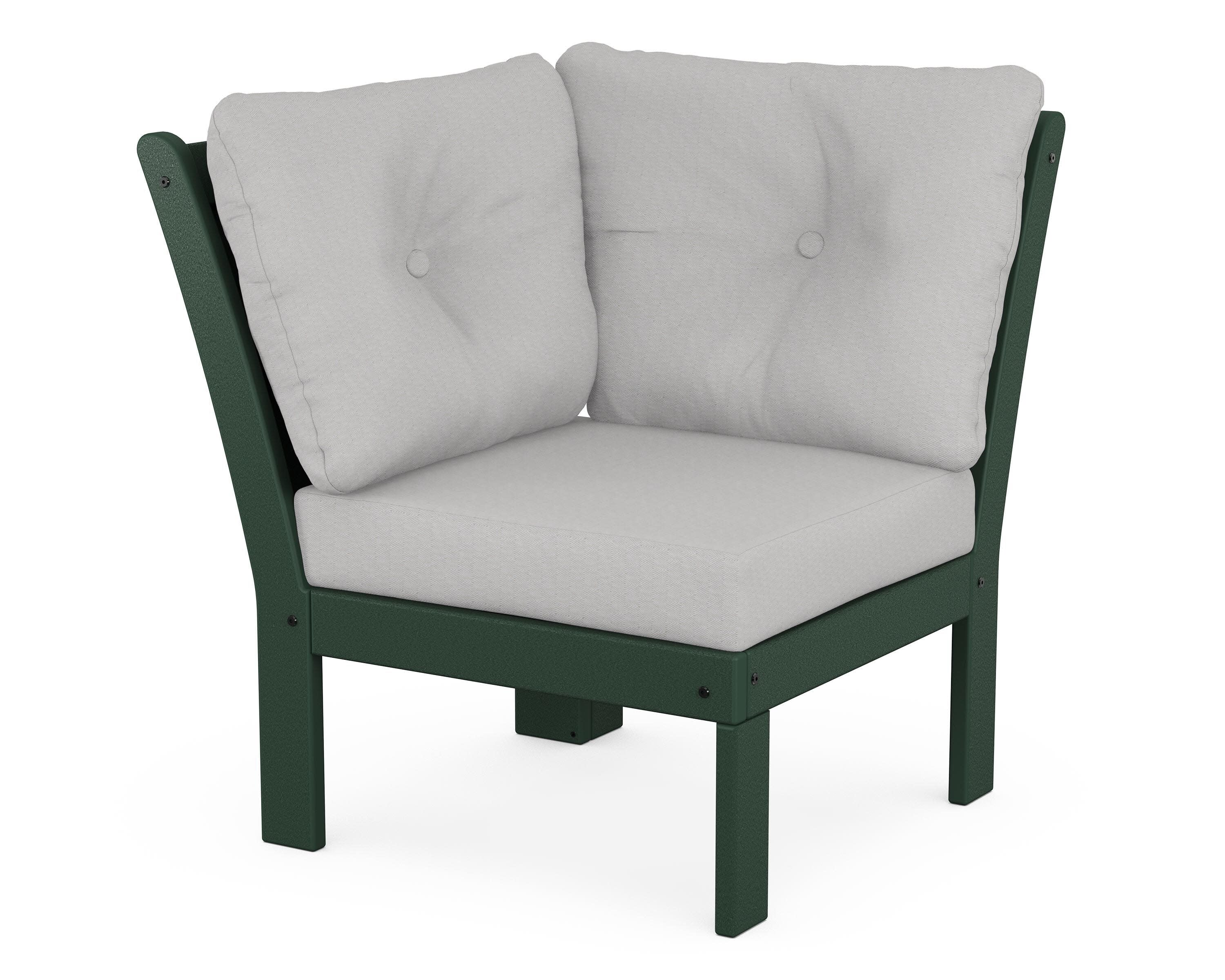 Vineyard Modular Corner Chair in Green / Diamond in the Rough