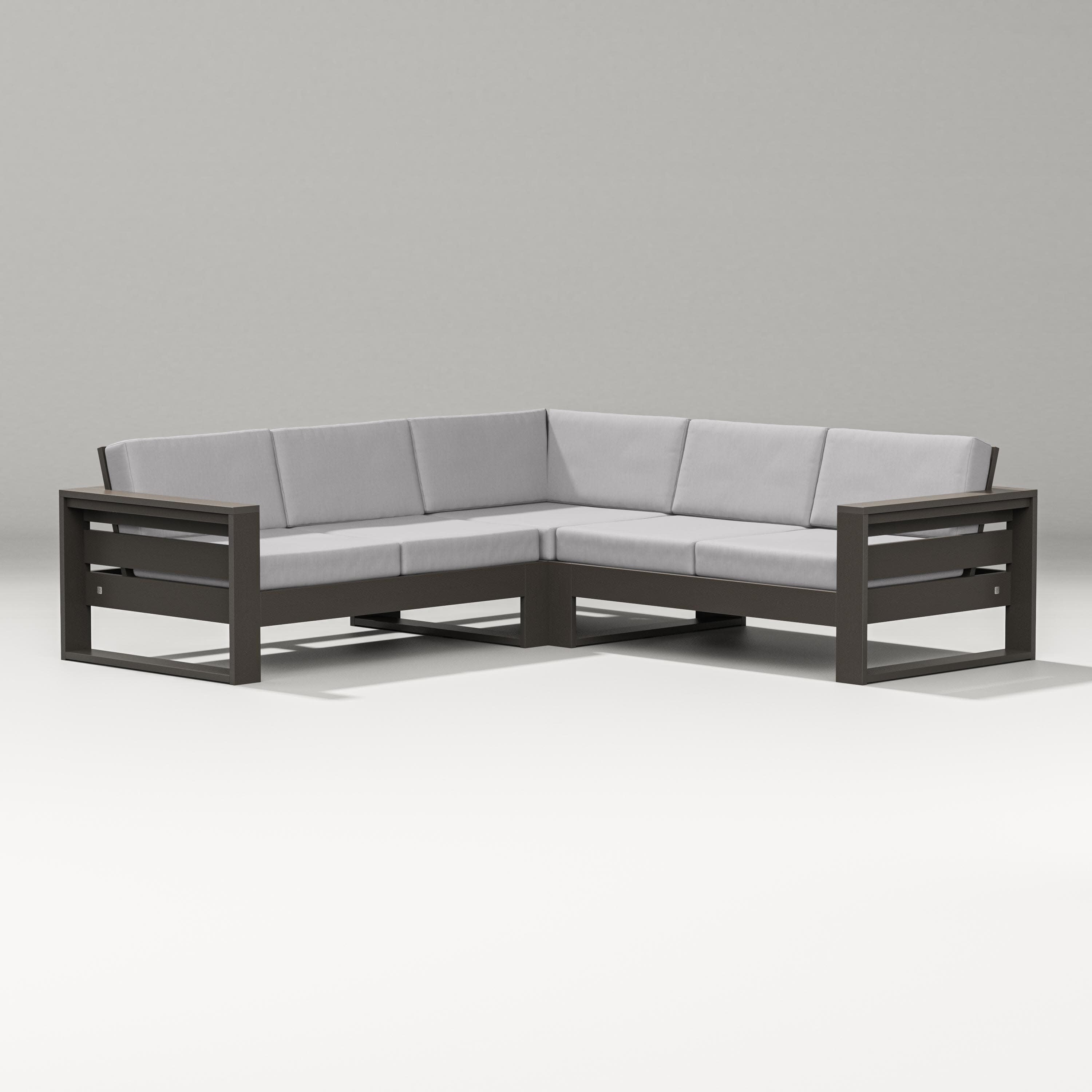 Latitude Corner Sectional in Vintage Coffee / Granite