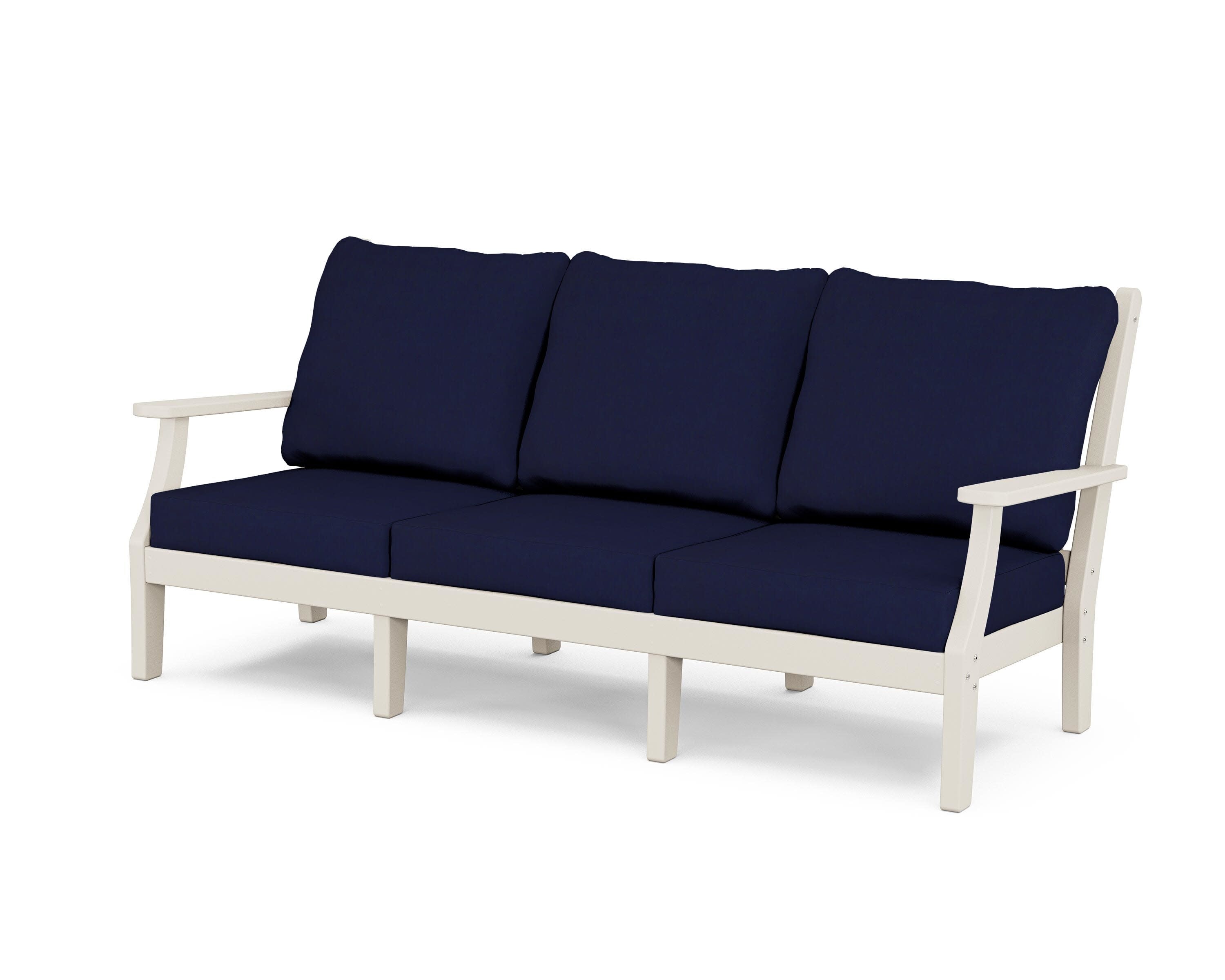Wovendale Deep Seating Sofa in Sand / Navy