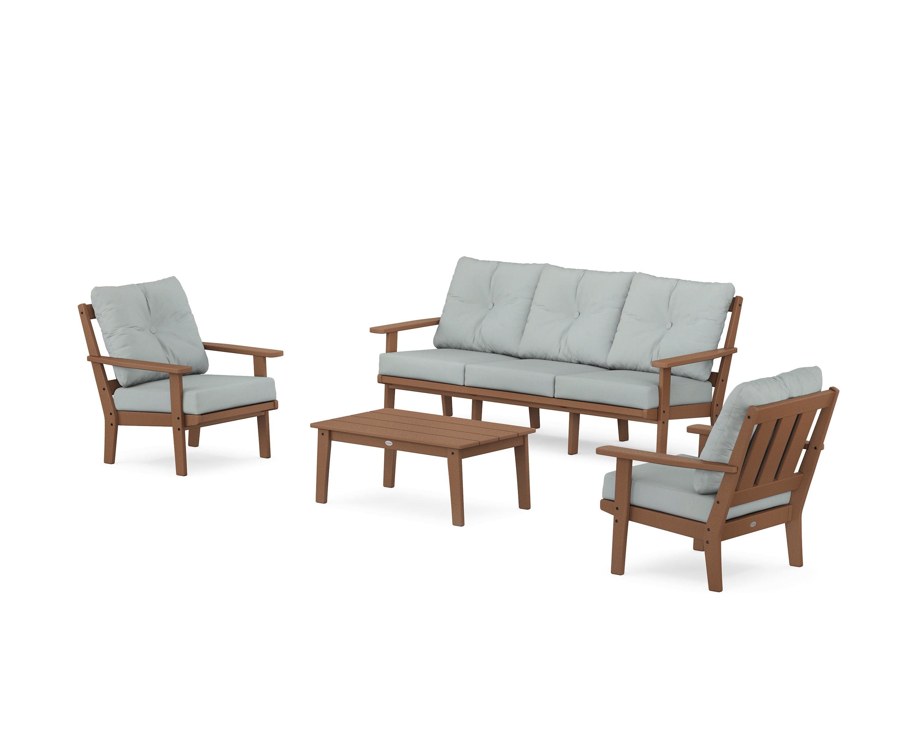 Oxford 4-Piece Deep Seating Set with Sofa in Teak / Spa