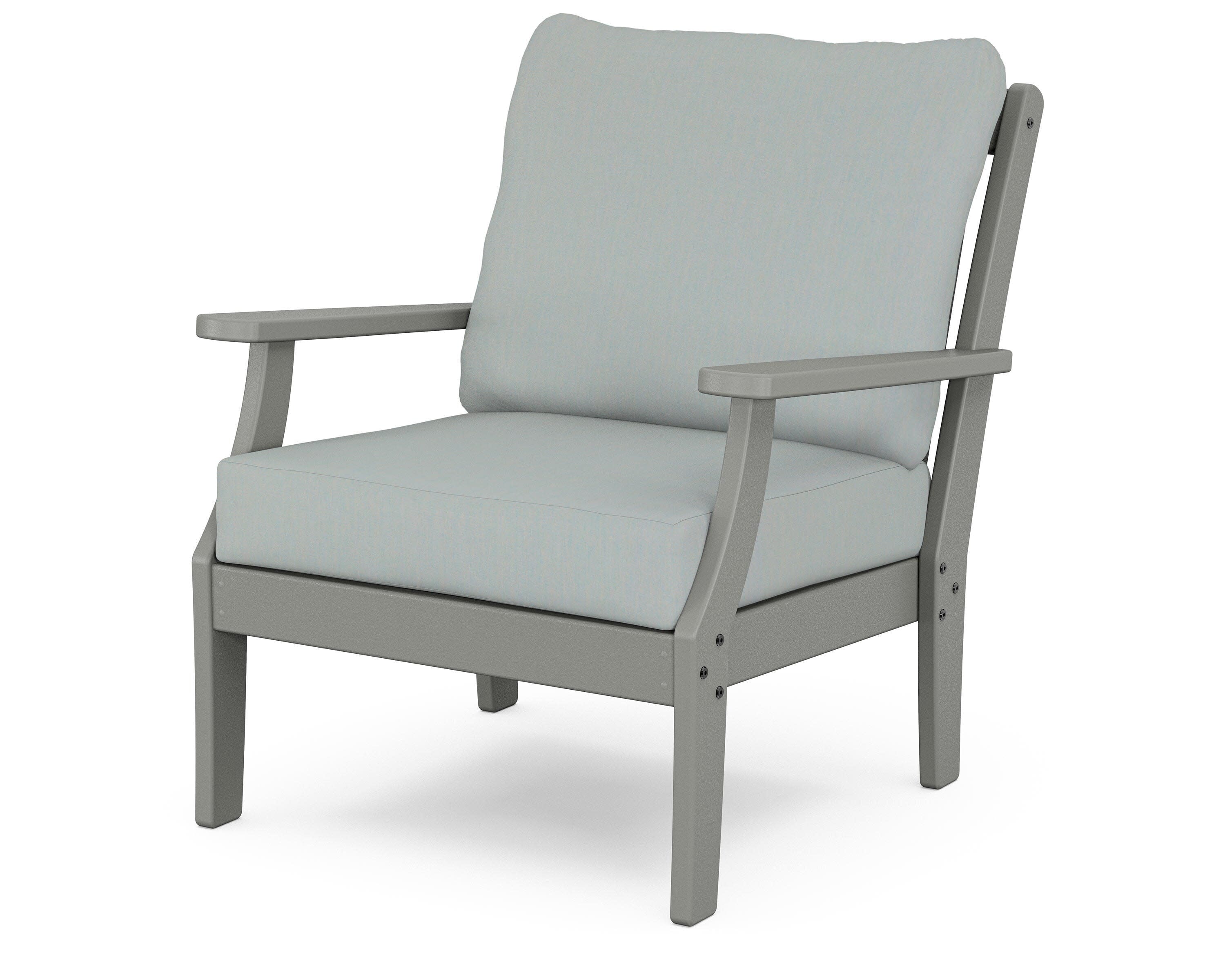 Braxton Deep Seating Chair in Slate Grey / Spa