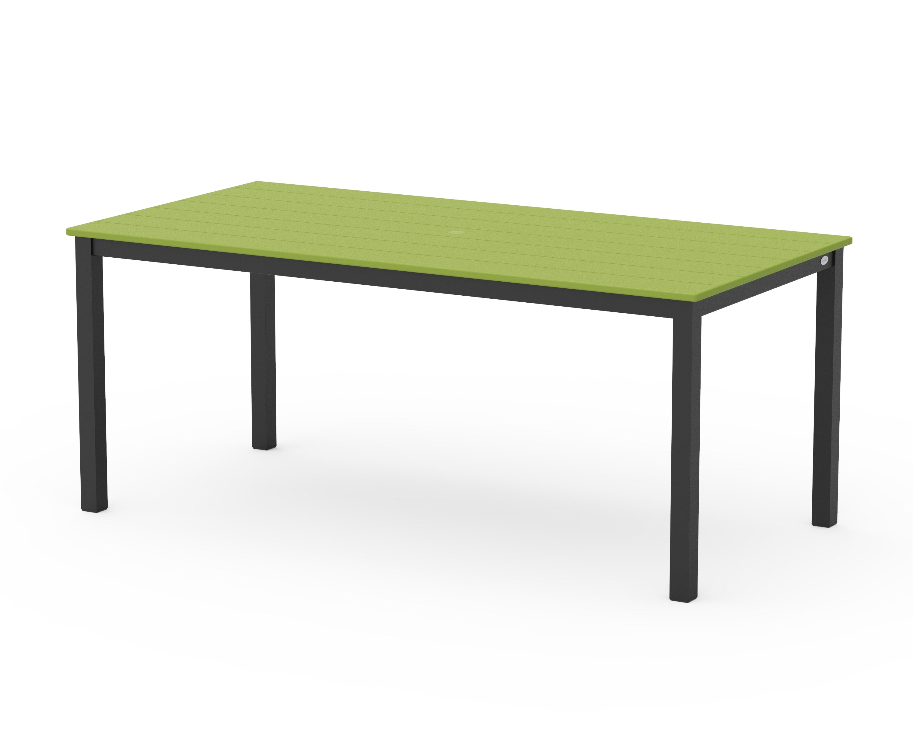 Main Street 36" x 72" Dining Table in Black / Lime