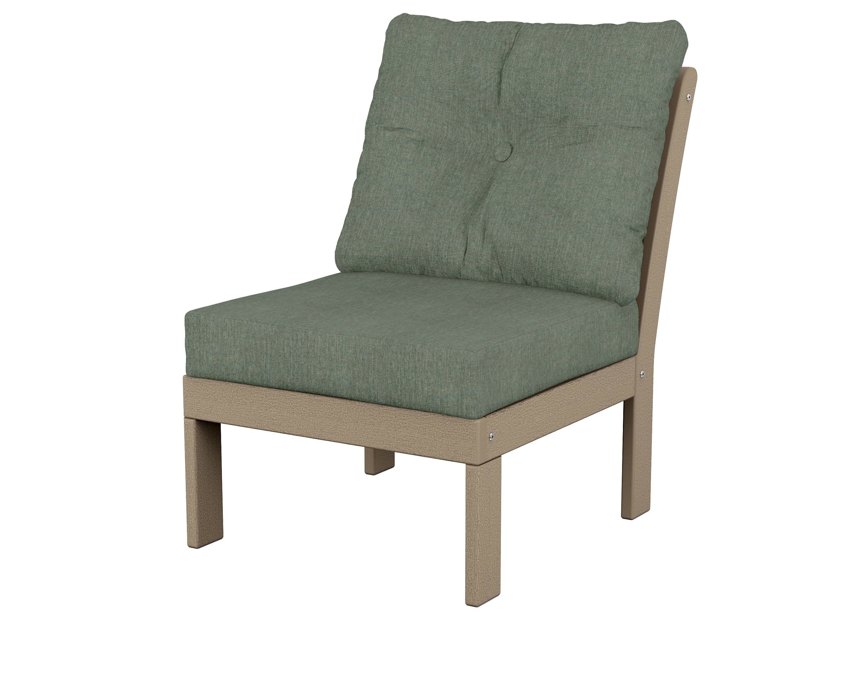 Vineyard Modular Armless Chair in Vintage Sahara / Cast Sage