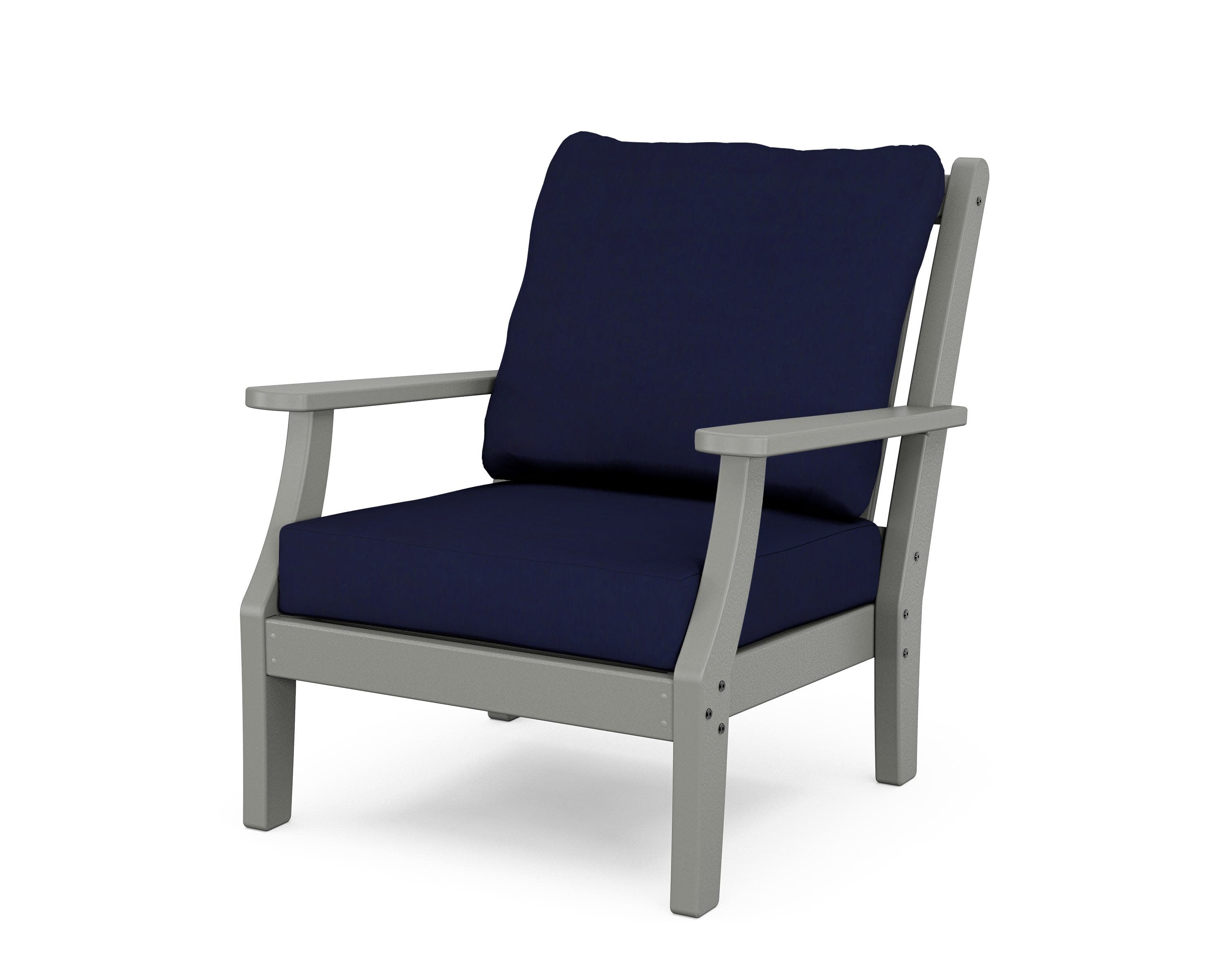 Wovendale Deep Seating Chair in Slate Grey / Navy