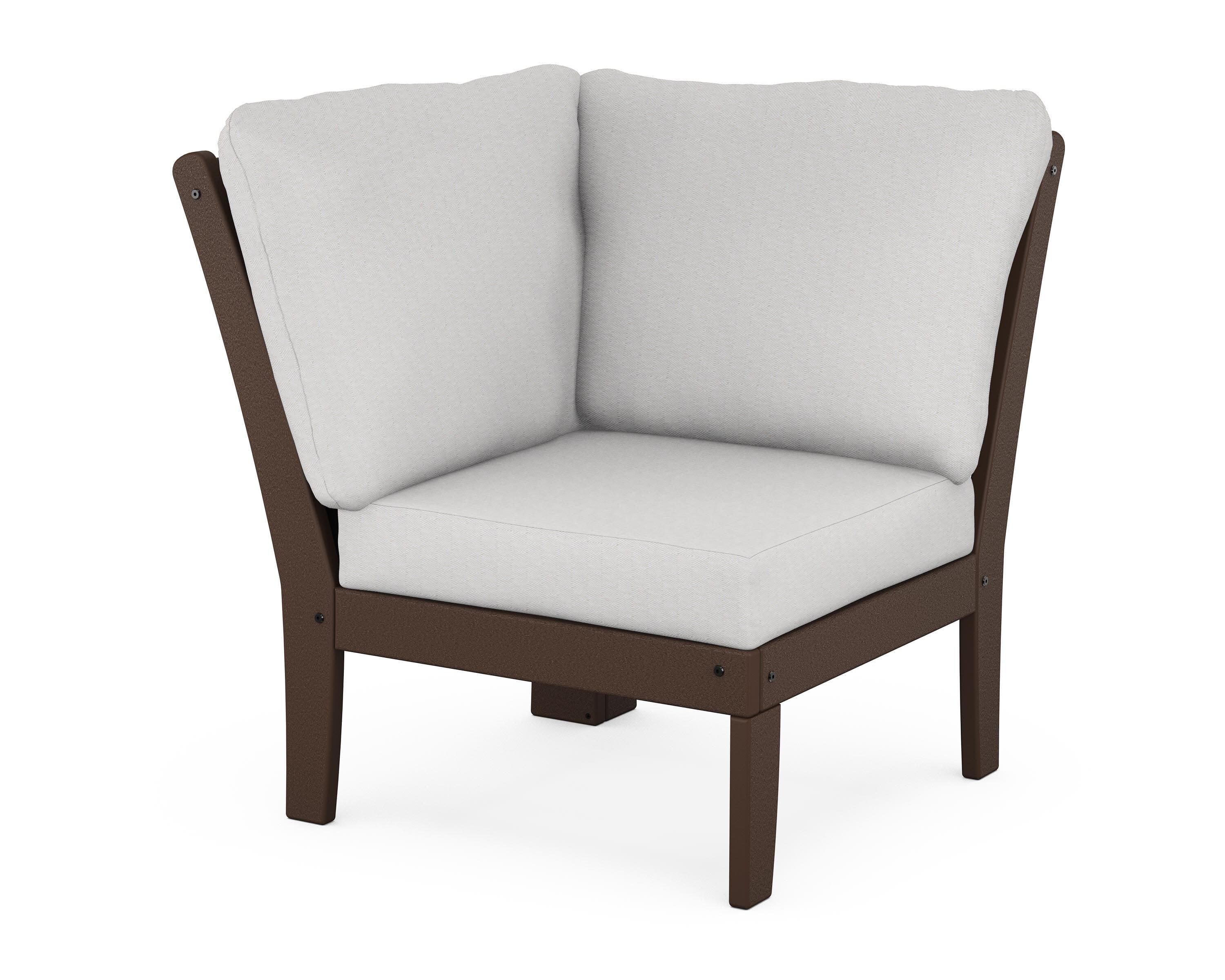 Braxton Modular Corner Chair in Mahogany / Diamond in the Rough