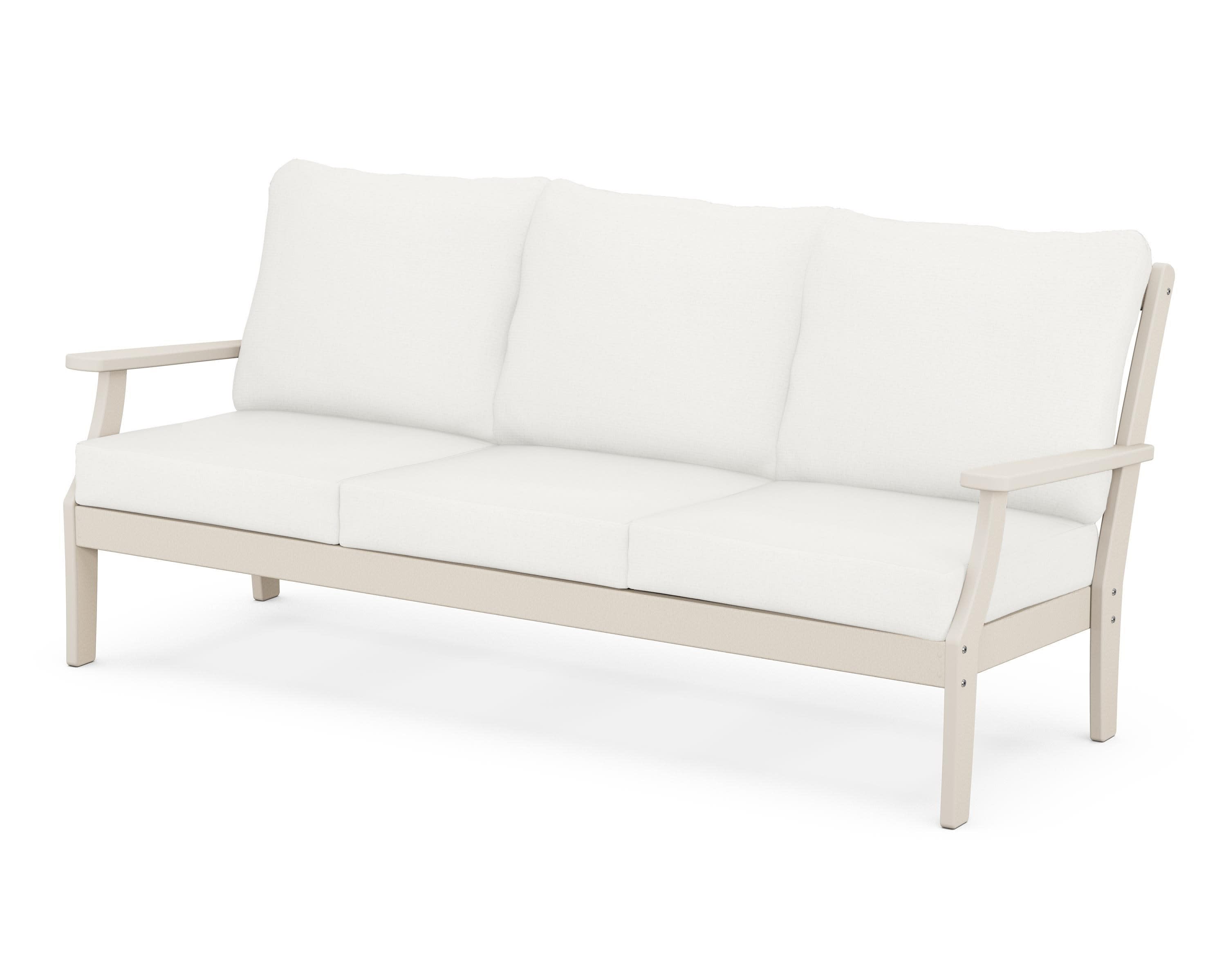 Braxton Deep Seating Sofa in Sand / Natural Linen