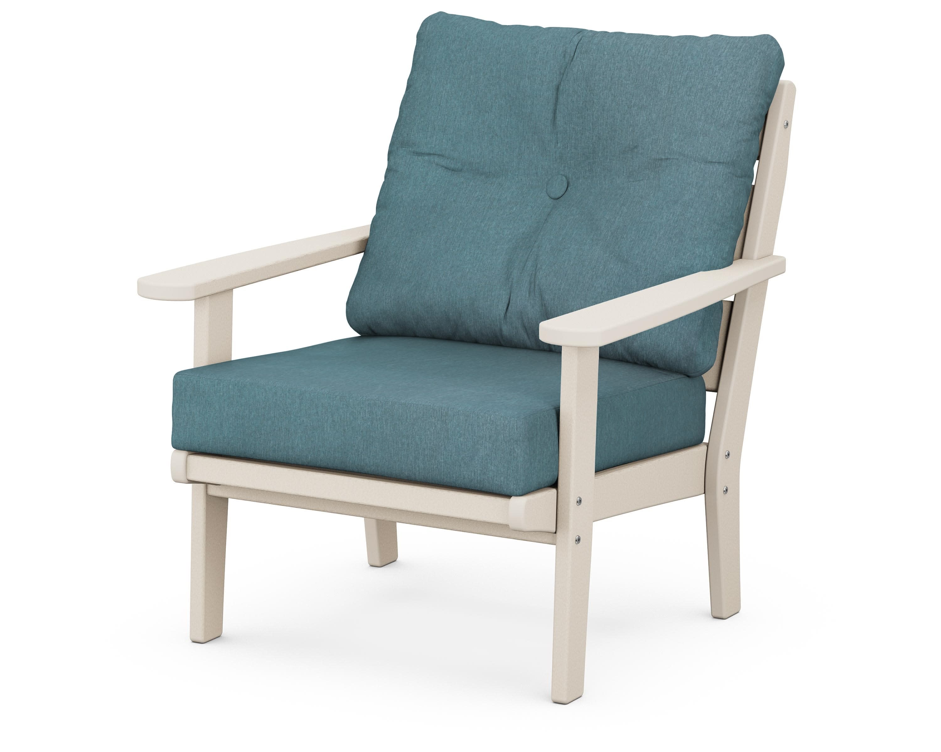 Lakeside Deep Seating Chair in Sand / Ocean Teal