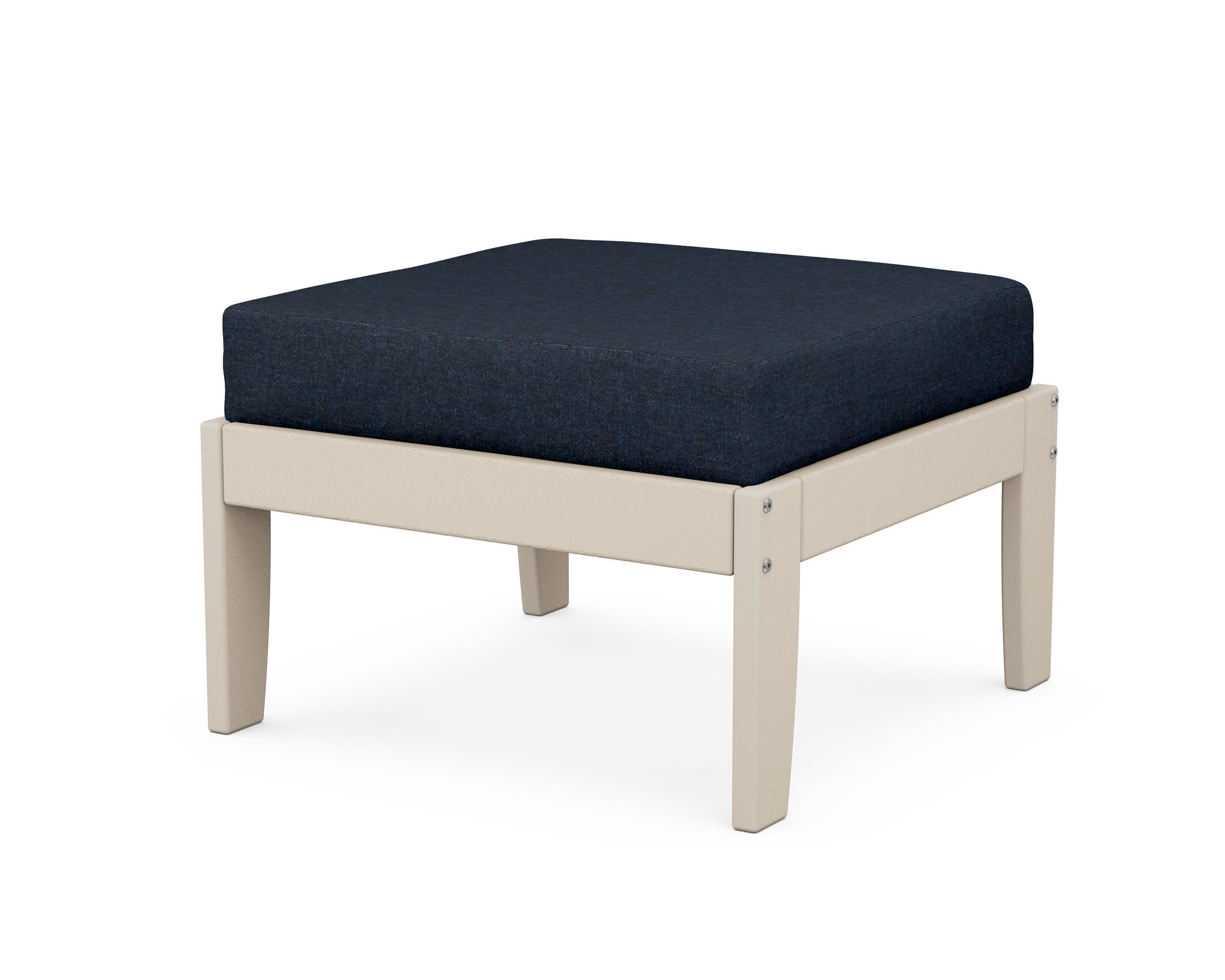 Modular Ottoman - Classic in Sand / Marine Indigo