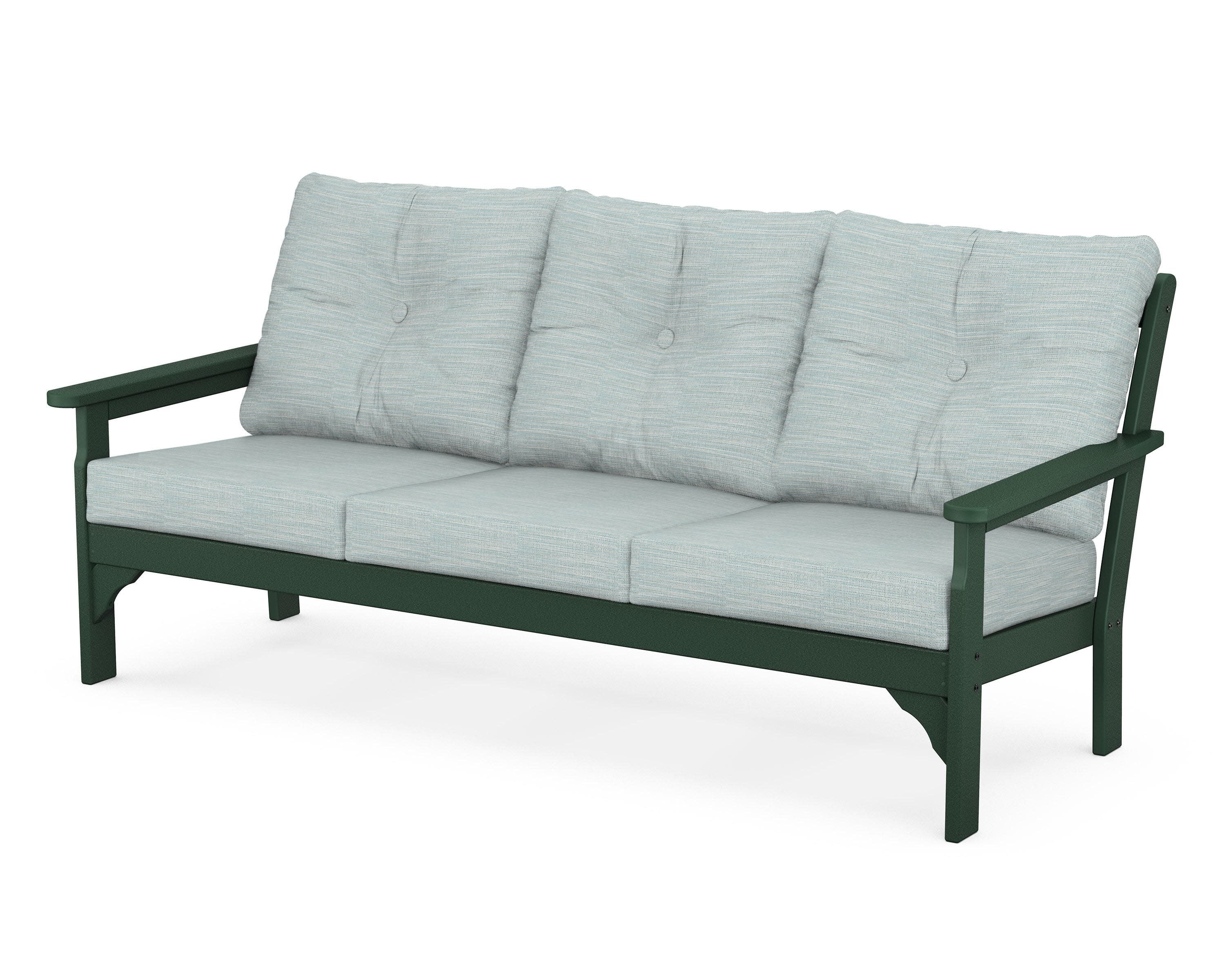Vineyard Deep Seating Sofa in Green / Soothe Mist