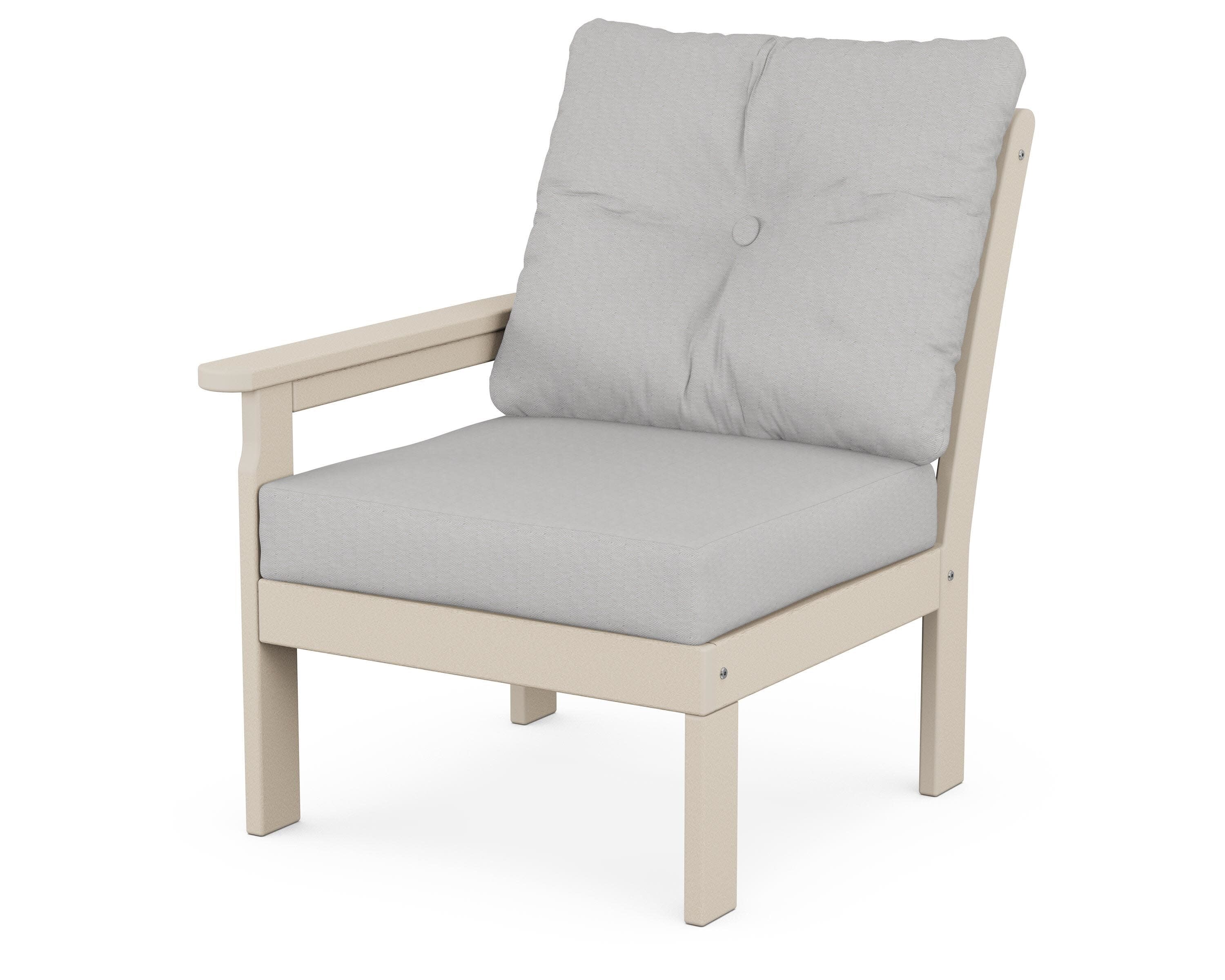 Vineyard Modular Left Arm Chair in Sand / Diamond in the Rough