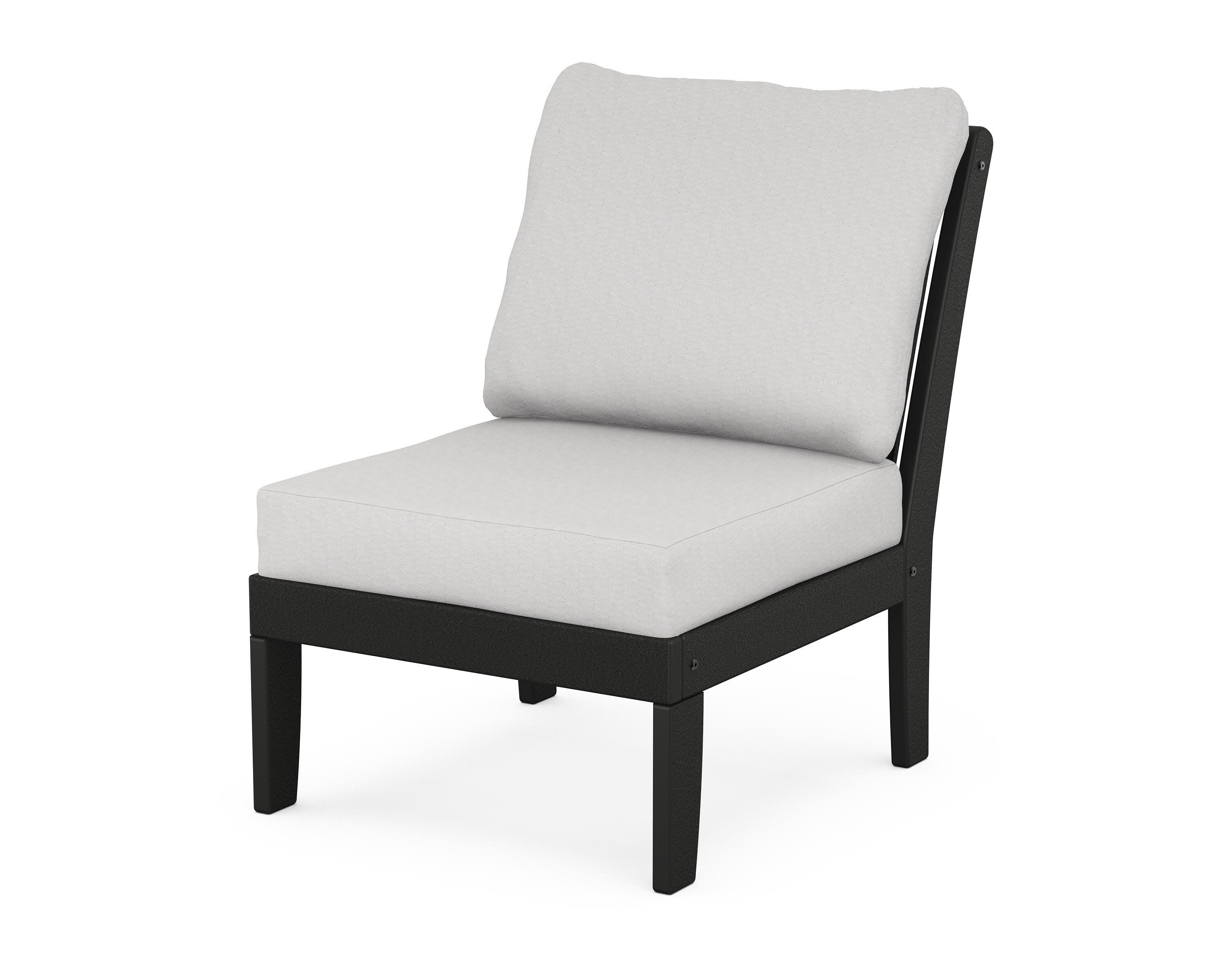 Braxton Modular Armless Chair in Black / Diamond in the Rough