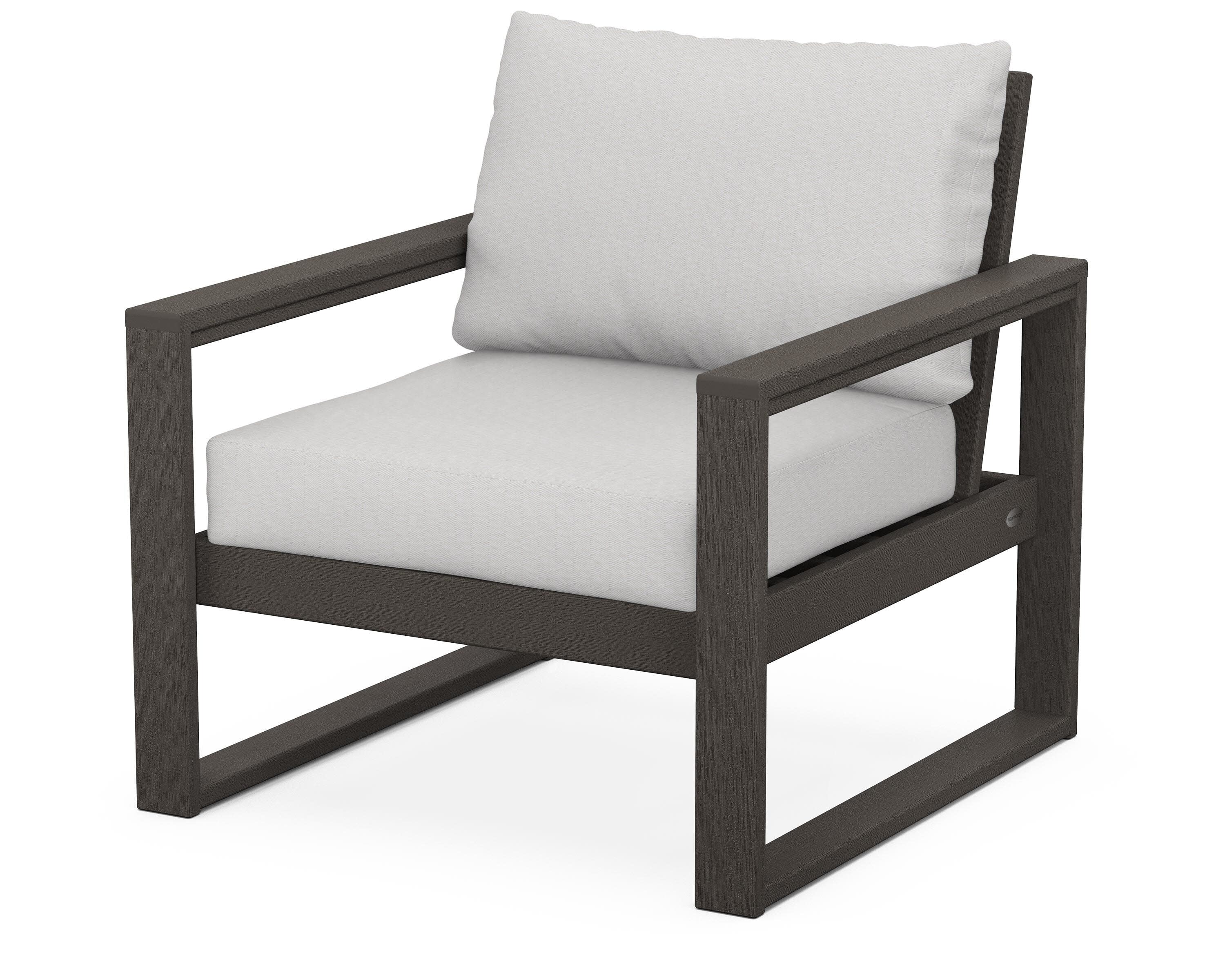 EDGE Club Chair in Vintage Coffee / Diamond in the Rough