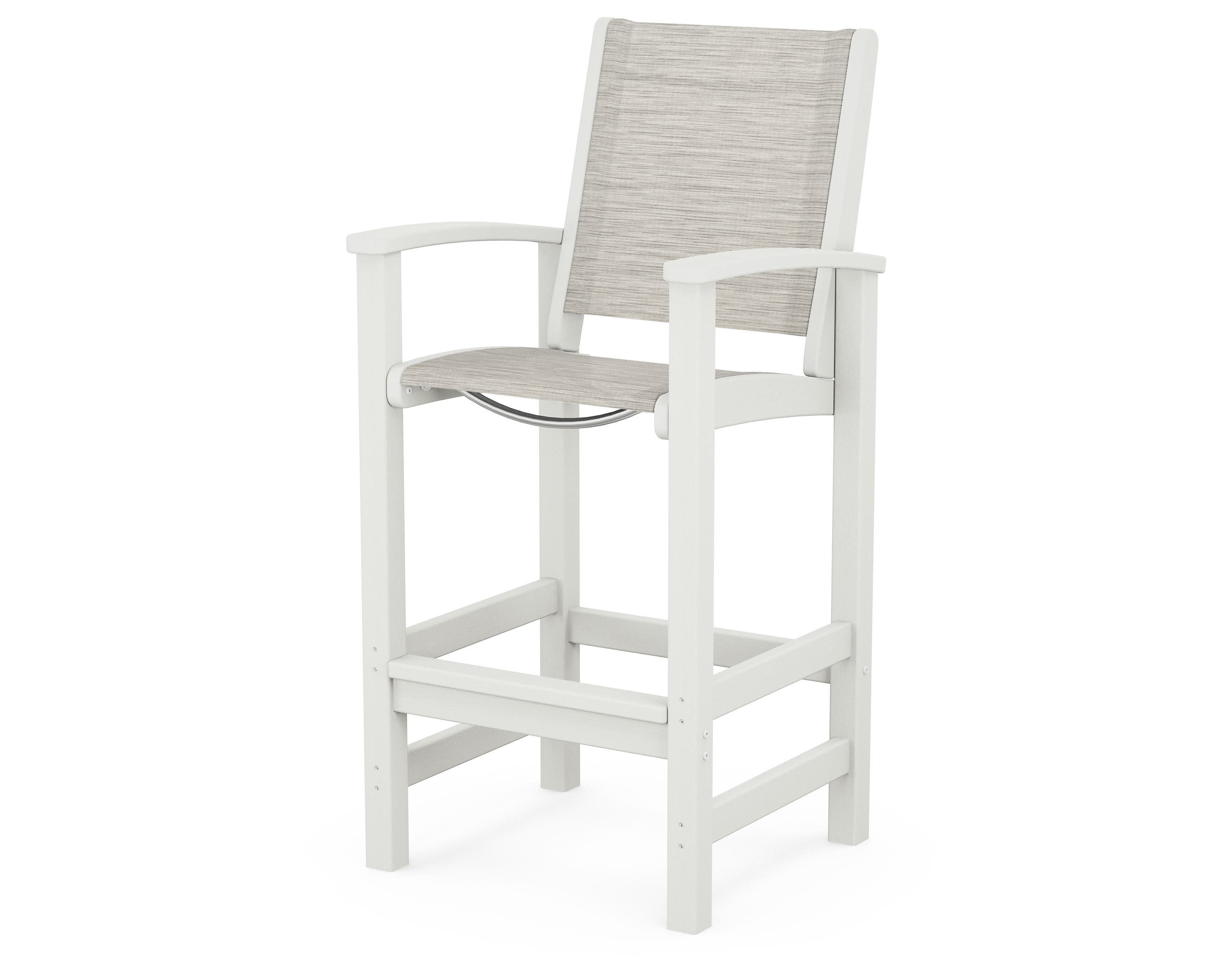 Coastal Bar Chair in Vintage White / Birch Sling