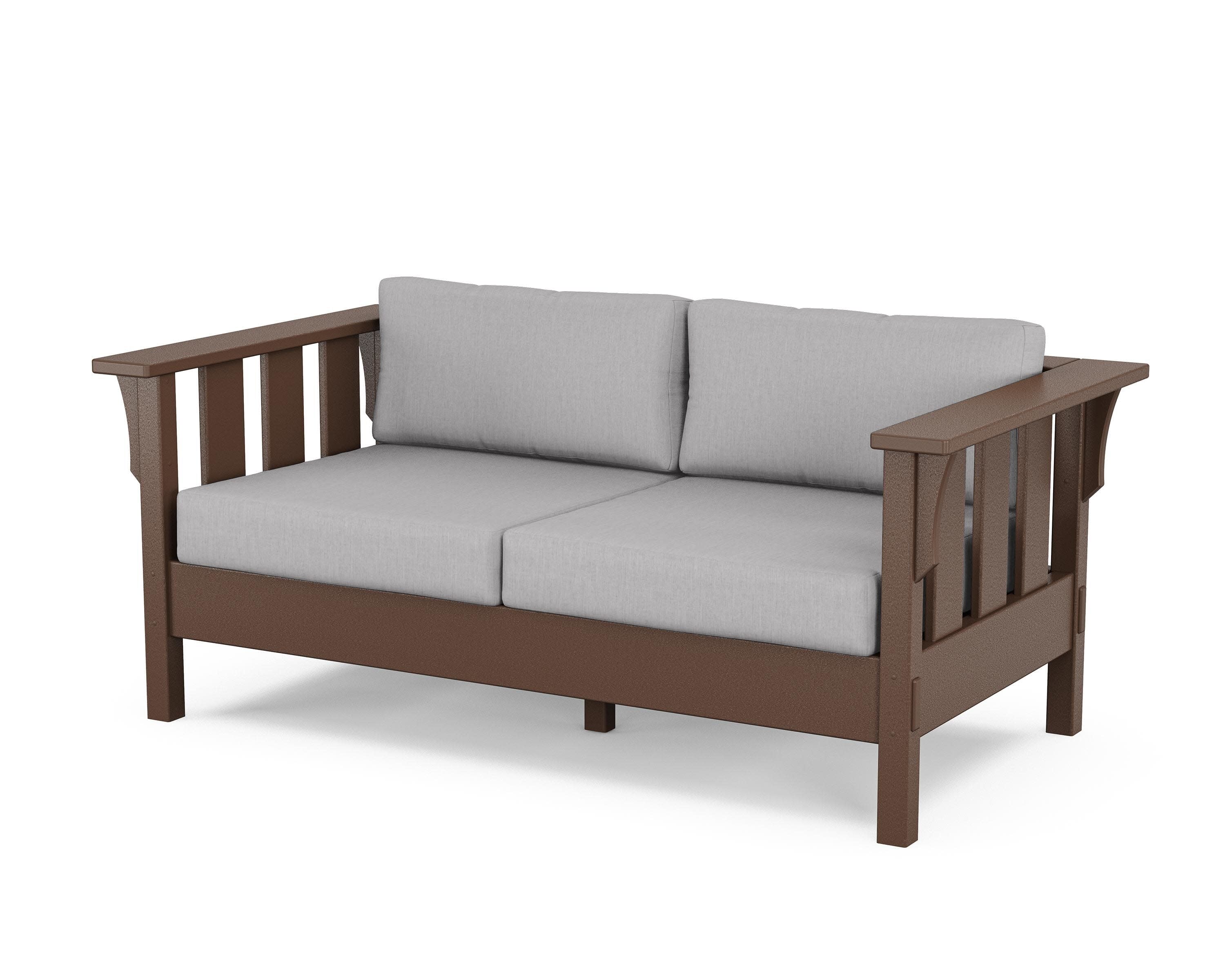 Acadia Deep Seating Loveseat in Mahogany / Granite