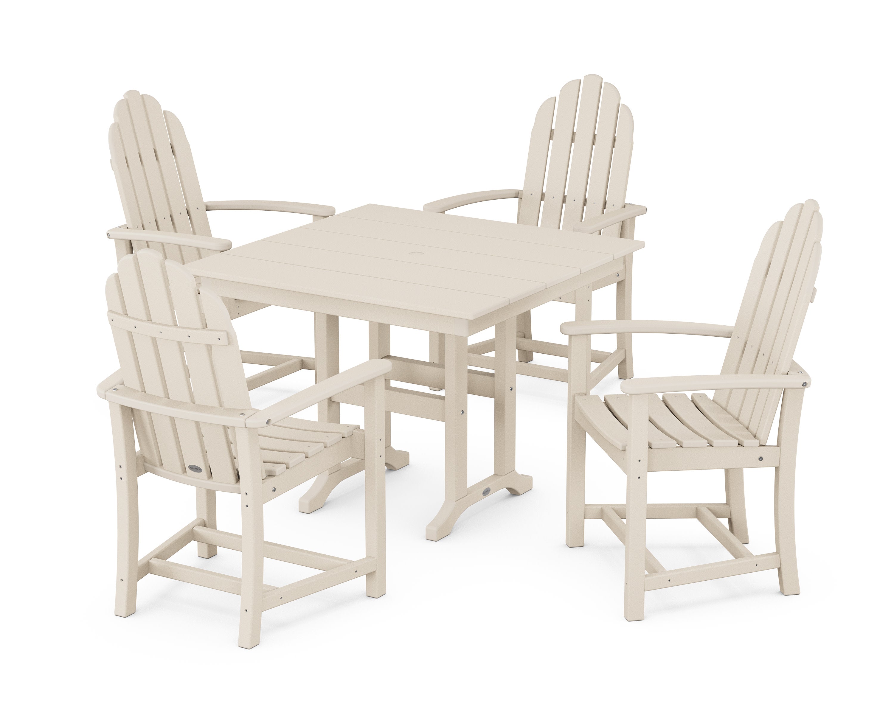 Classic Adirondack 5-Piece Farmhouse Dining Set in Sand