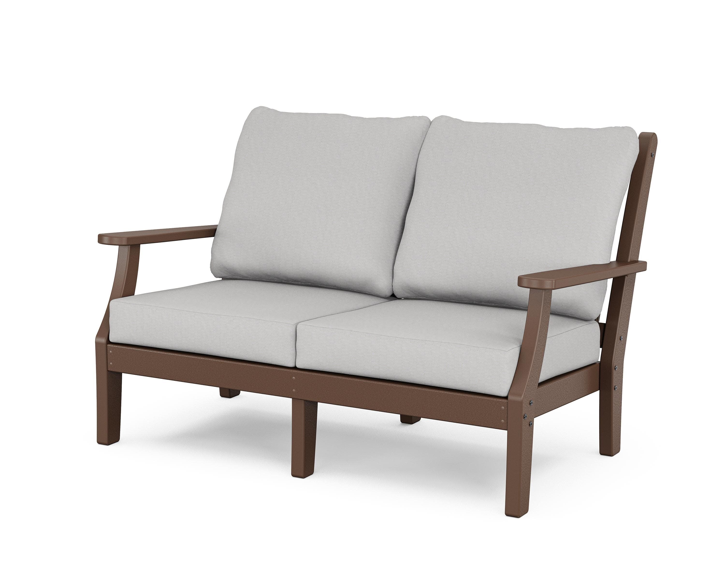 Wovendale Deep Seating Loveseat in Mahogany / Diamond in the Rough