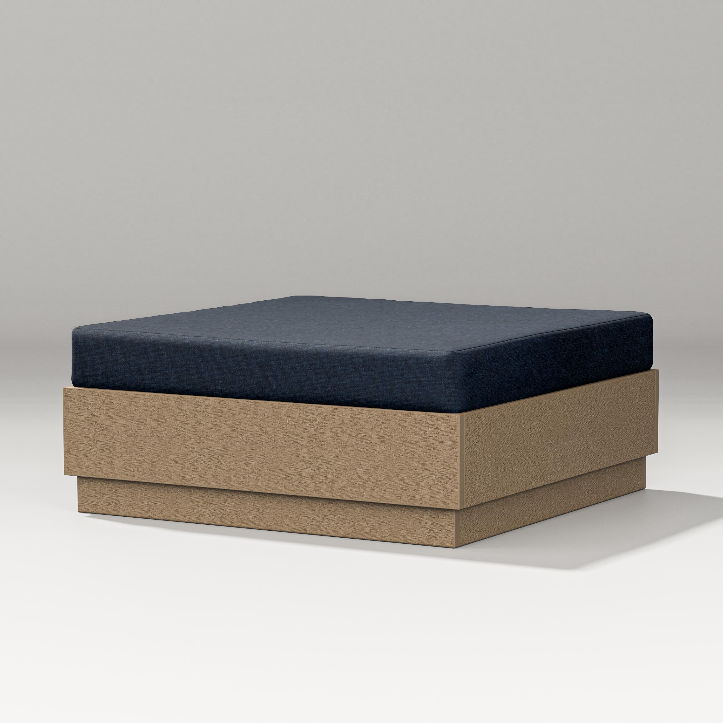 Elevate Lounge Ottoman in Vintage Sahara / Marine Indigo