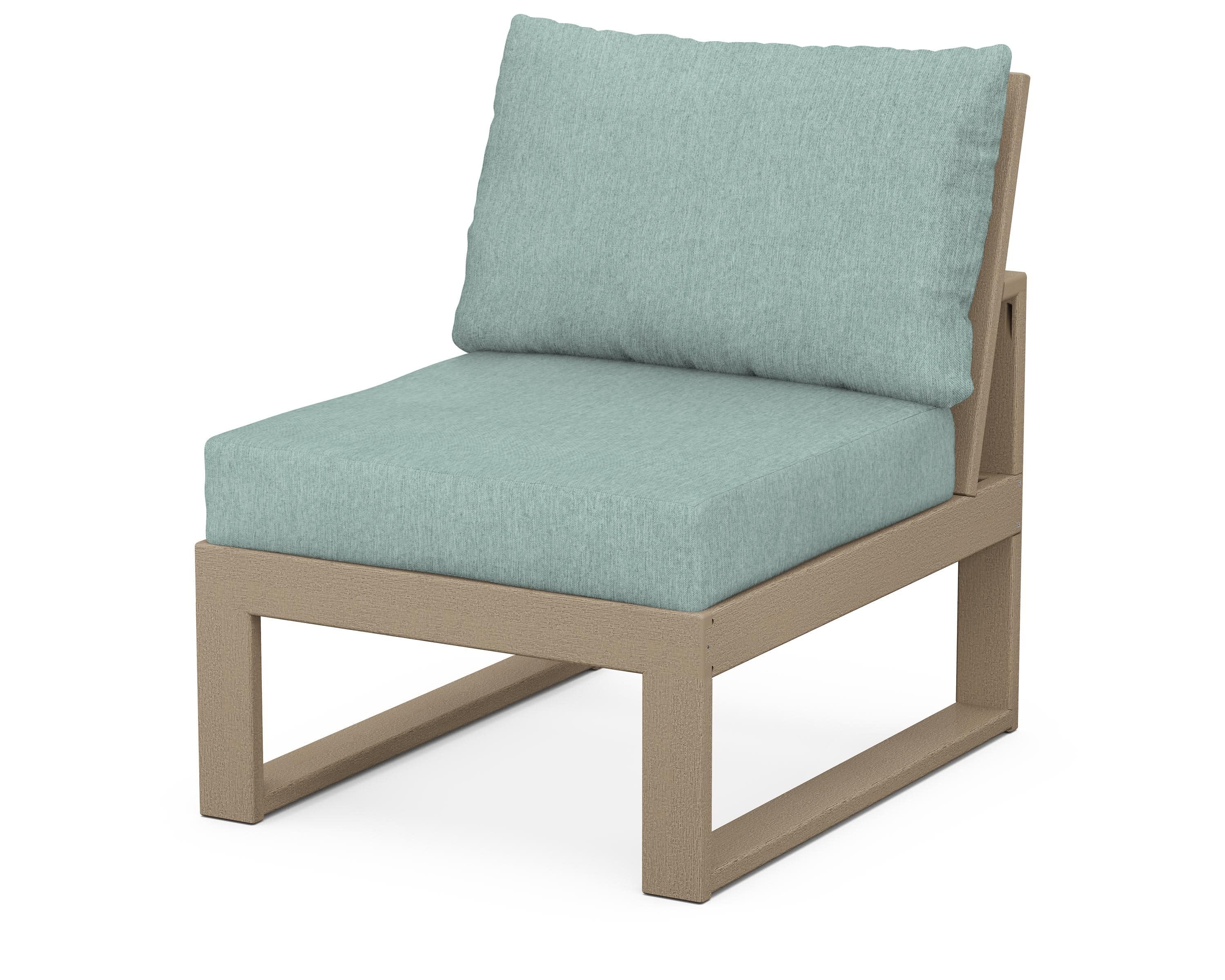 Modular Armless Chair in Vintage Sahara / Glacier Spa