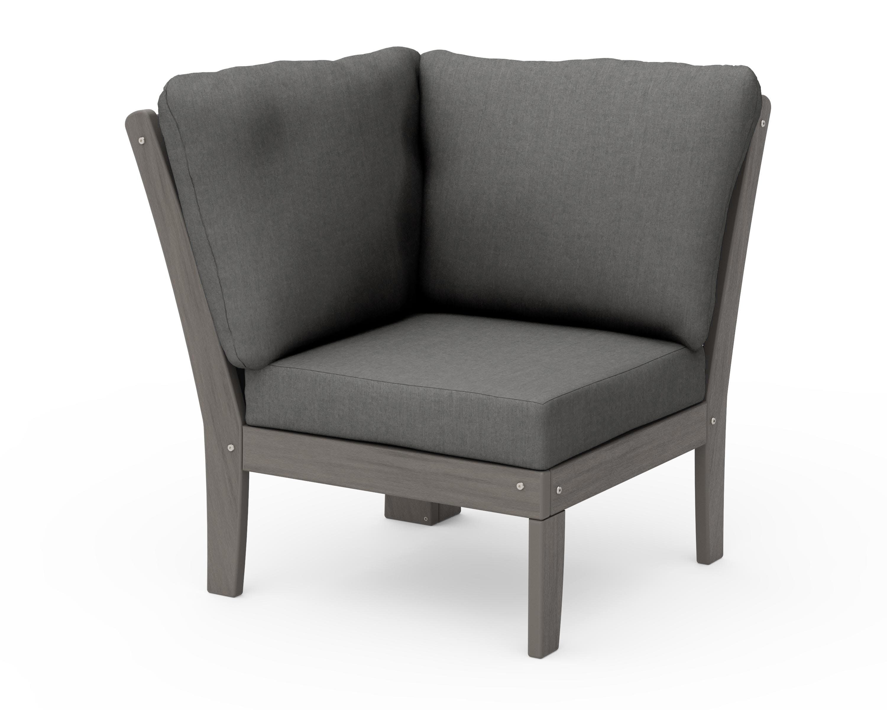 Braxton Modular Corner Chair in Driftwood / Spectrum Carbon