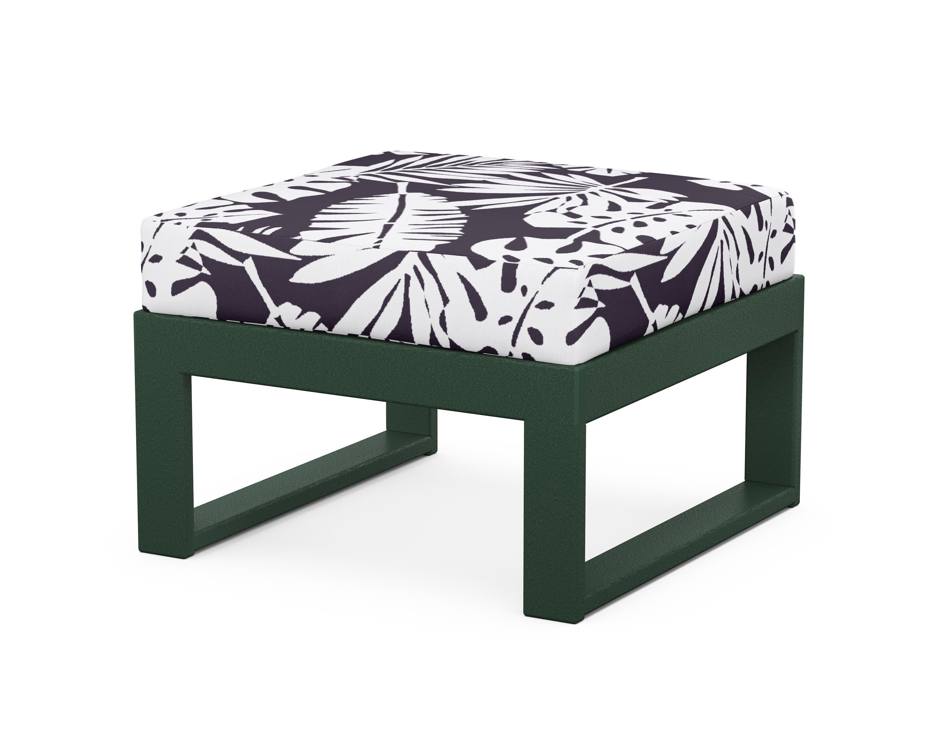 Modular Ottoman - Modern in Green / Leaf Navy