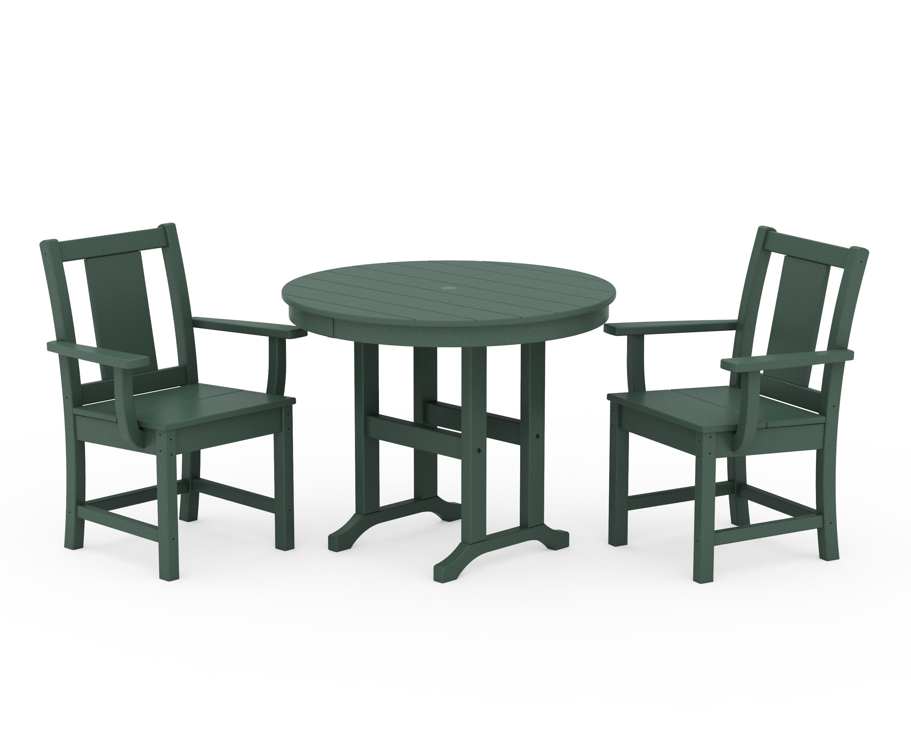Prairie 3-Piece Farmhouse Dining Set in Green