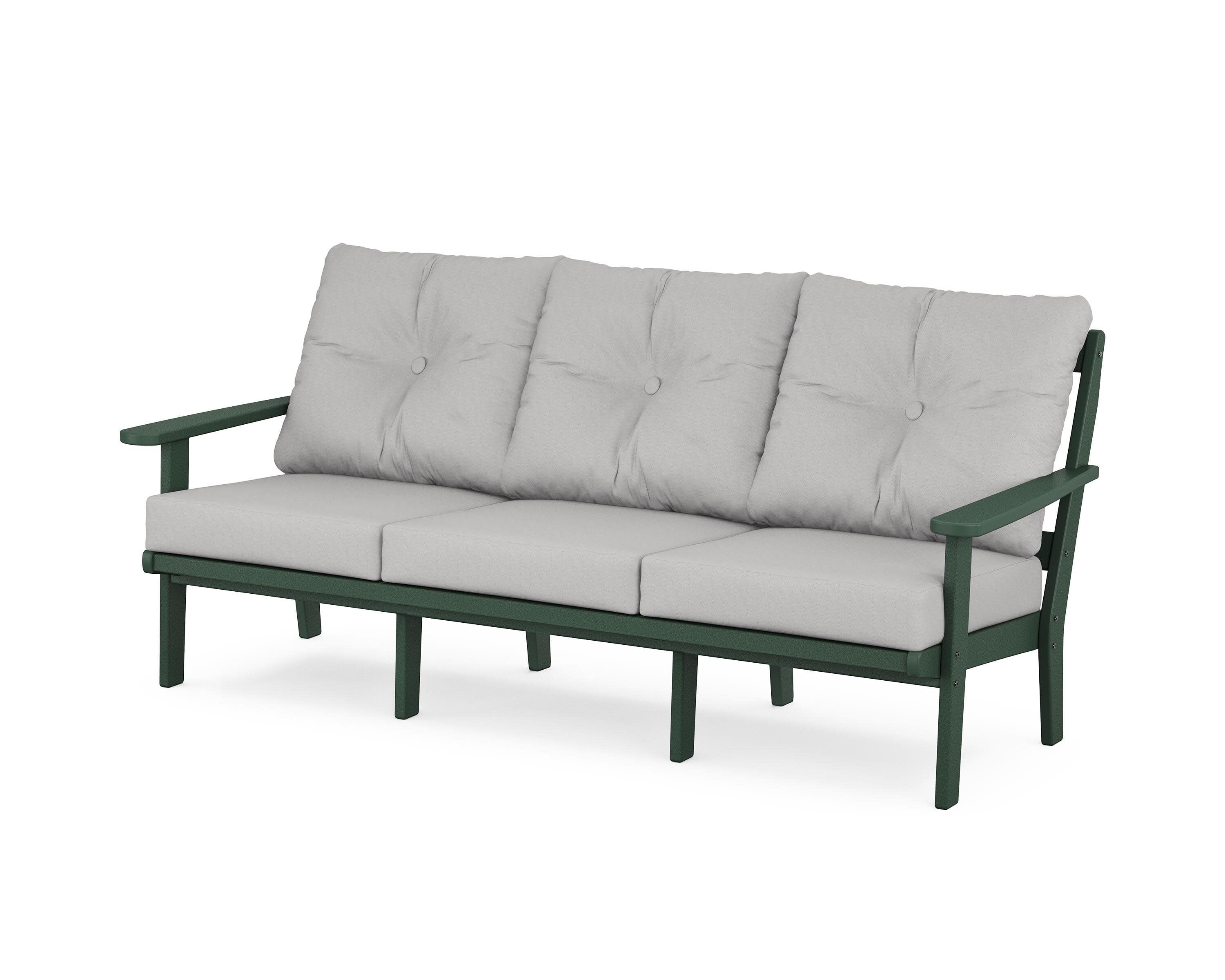 Mission Deep Seating Sofa in Green / Diamond in the Rough