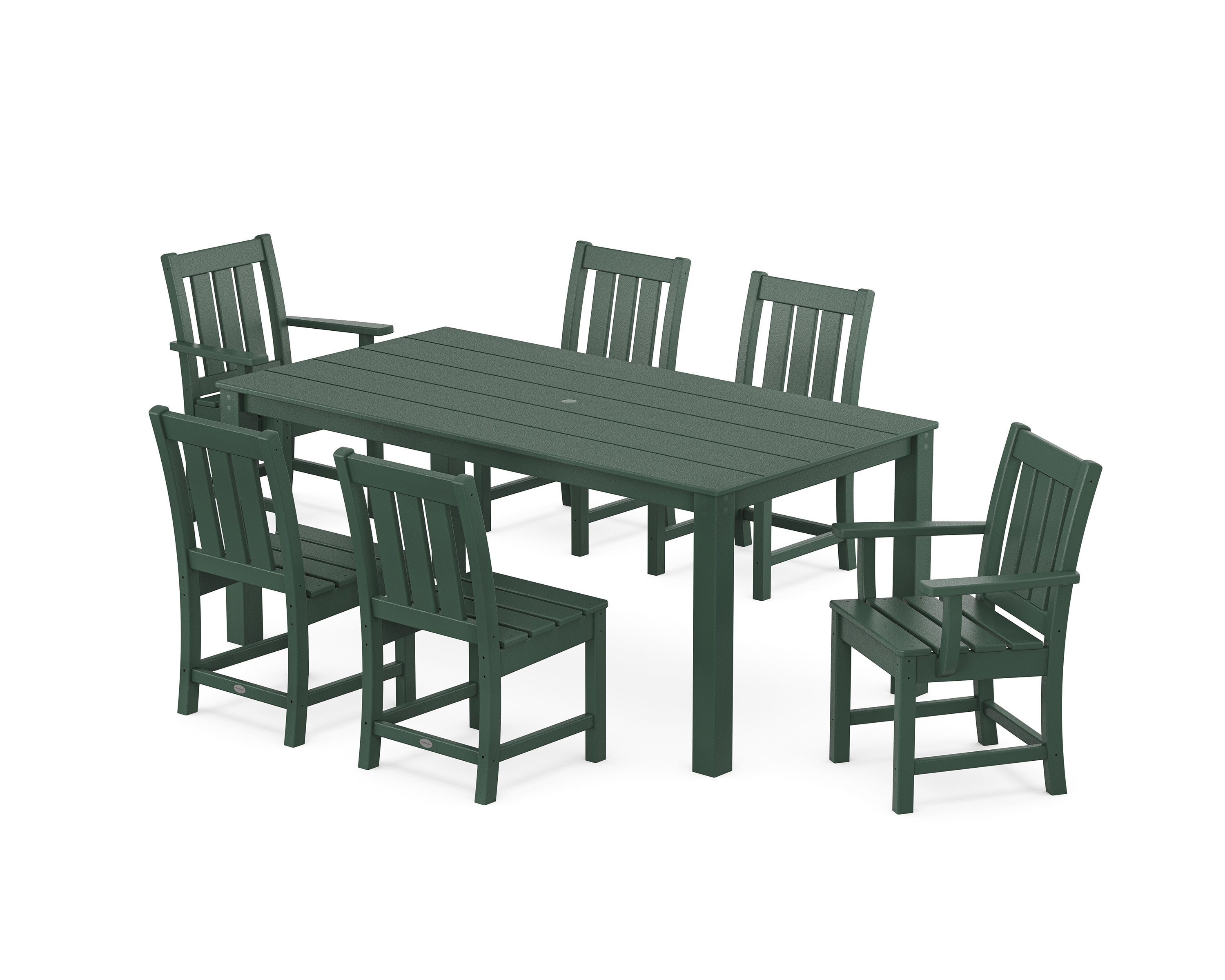 Oxford 7-Piece Parsons Dining Set in Green