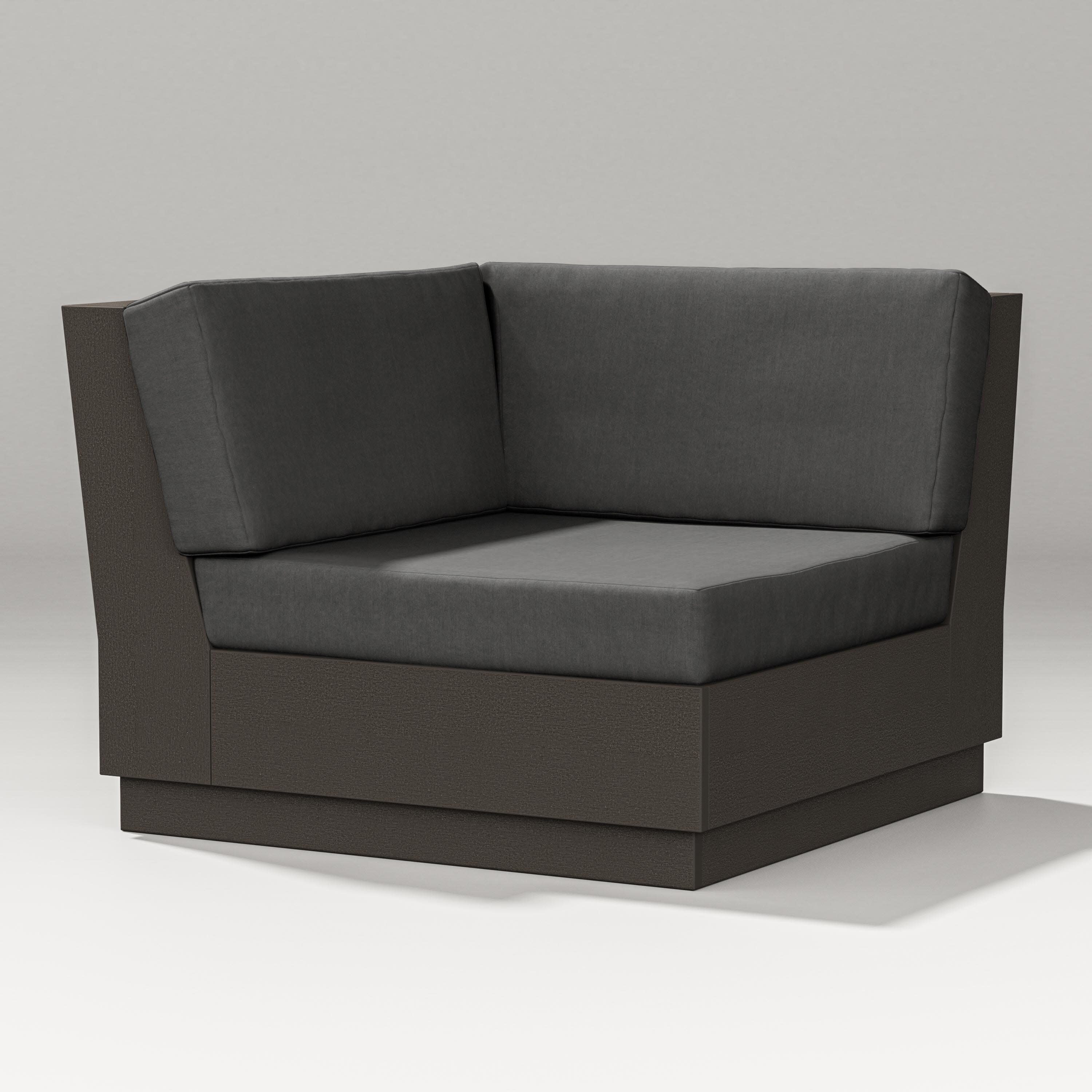 Elevate Modular Corner Chair in Vintage Coffee / Spectrum Carbon