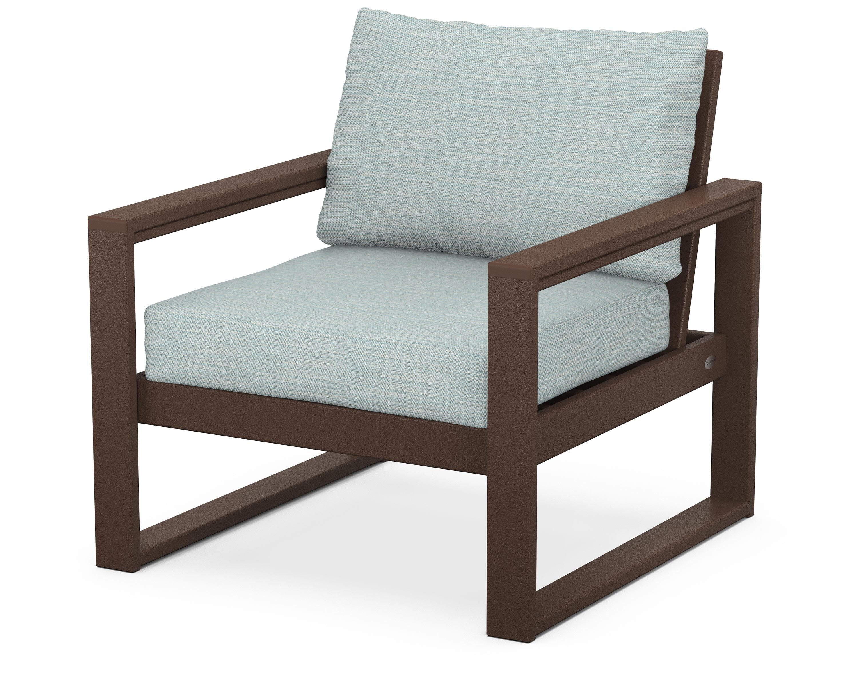 EDGE Club Chair in Mahogany / Soothe Mist