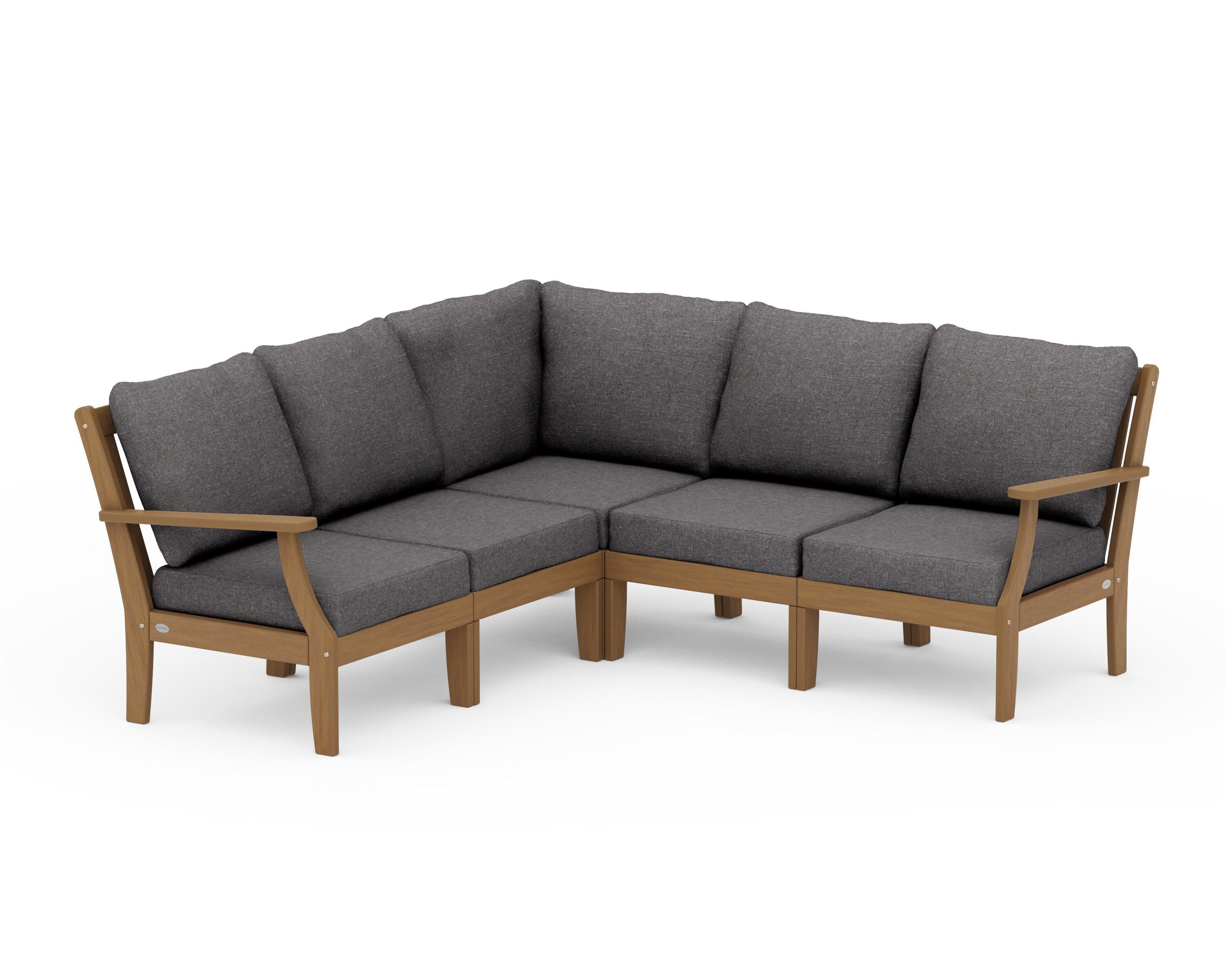 Braxton Modular 5-Piece Deep Seating Set in Natural / Ash Charcoal