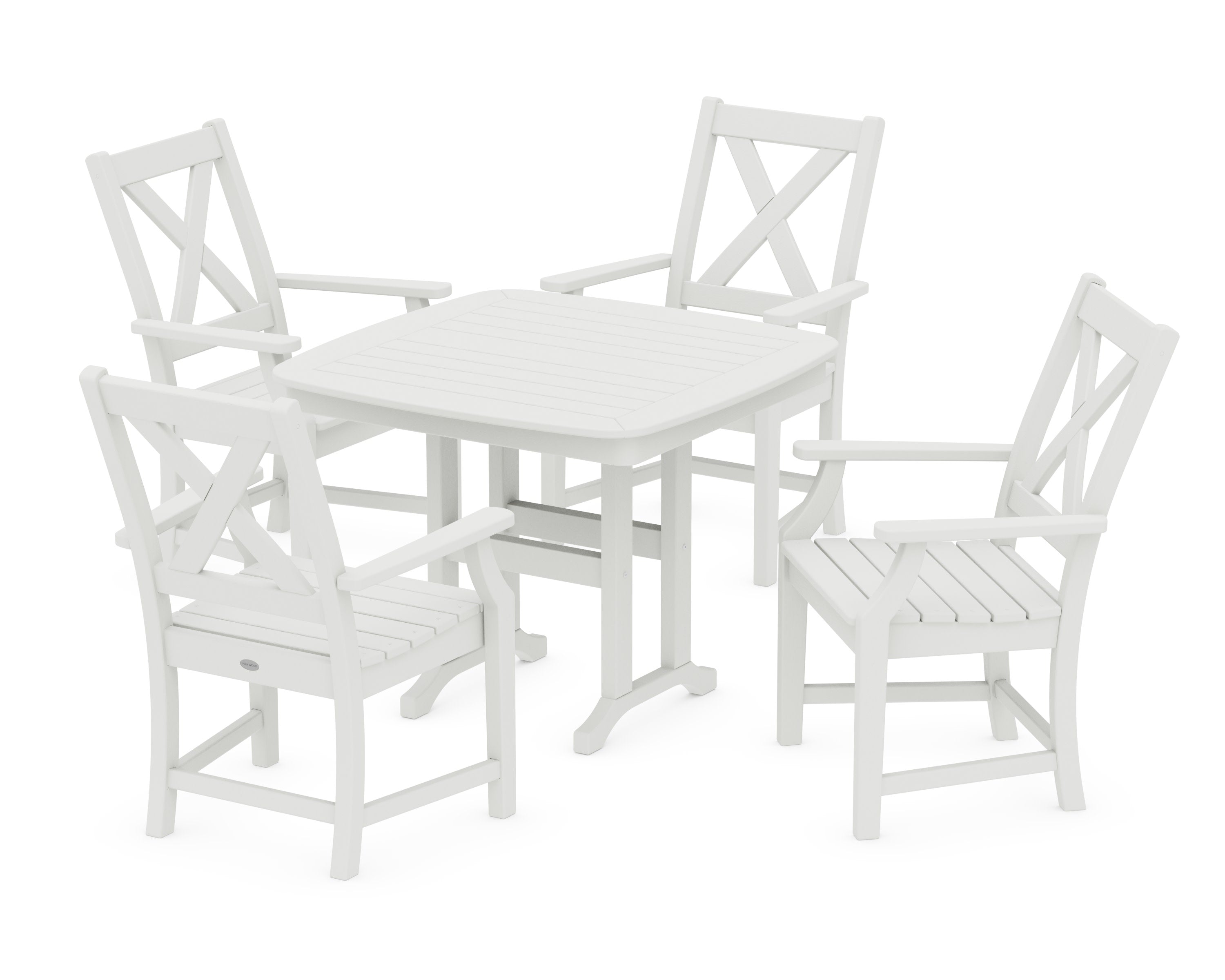 Braxton 5-Piece Dining Set in Vintage White