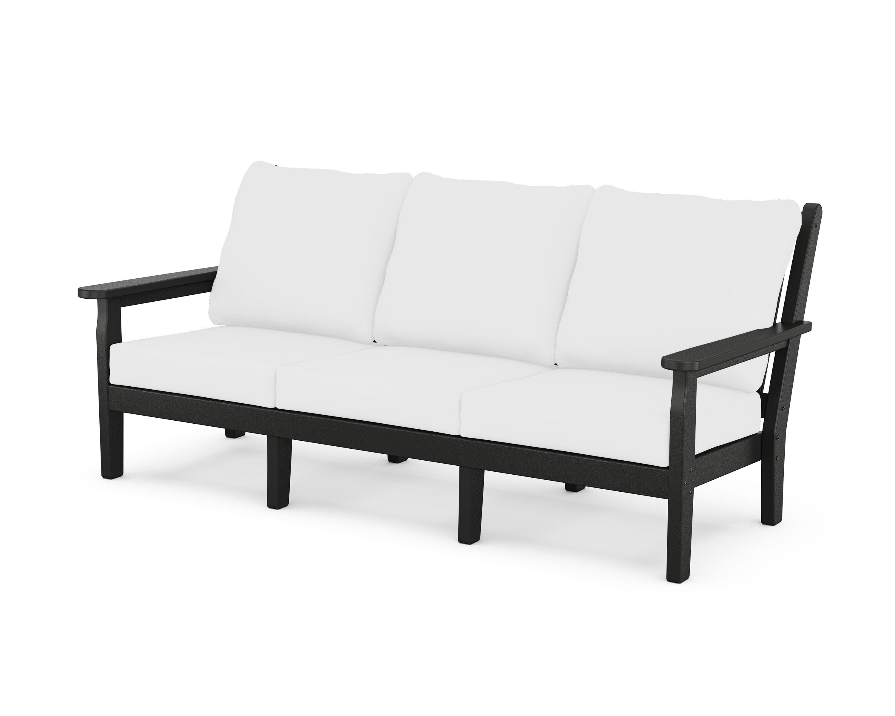 Chippendale Deep Seating Sofa in Black / Natural