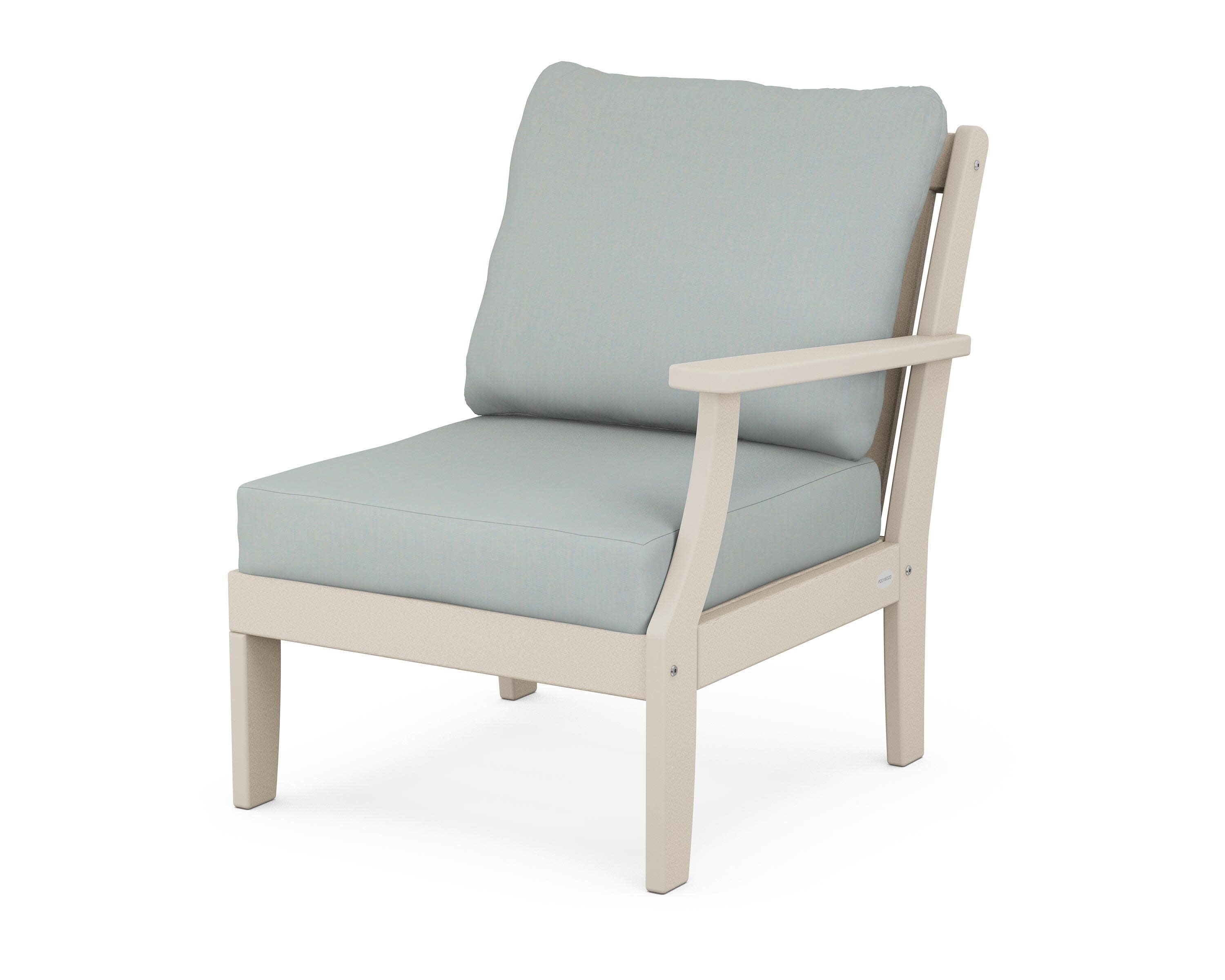 Braxton Modular Right Arm Chair in Sand / Spa