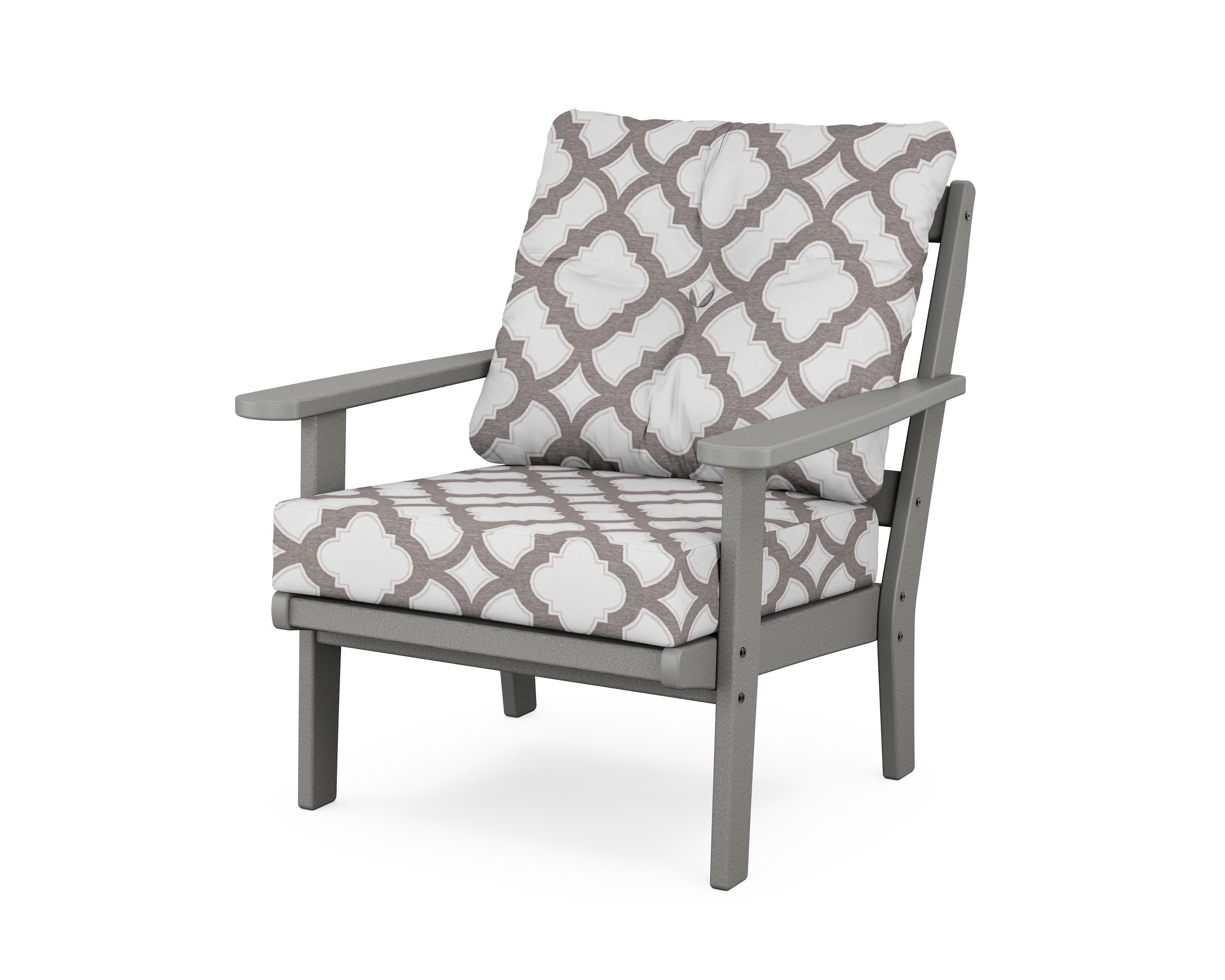 Mission Deep Seating Chair in Slate Grey / Trellis Grey Mist