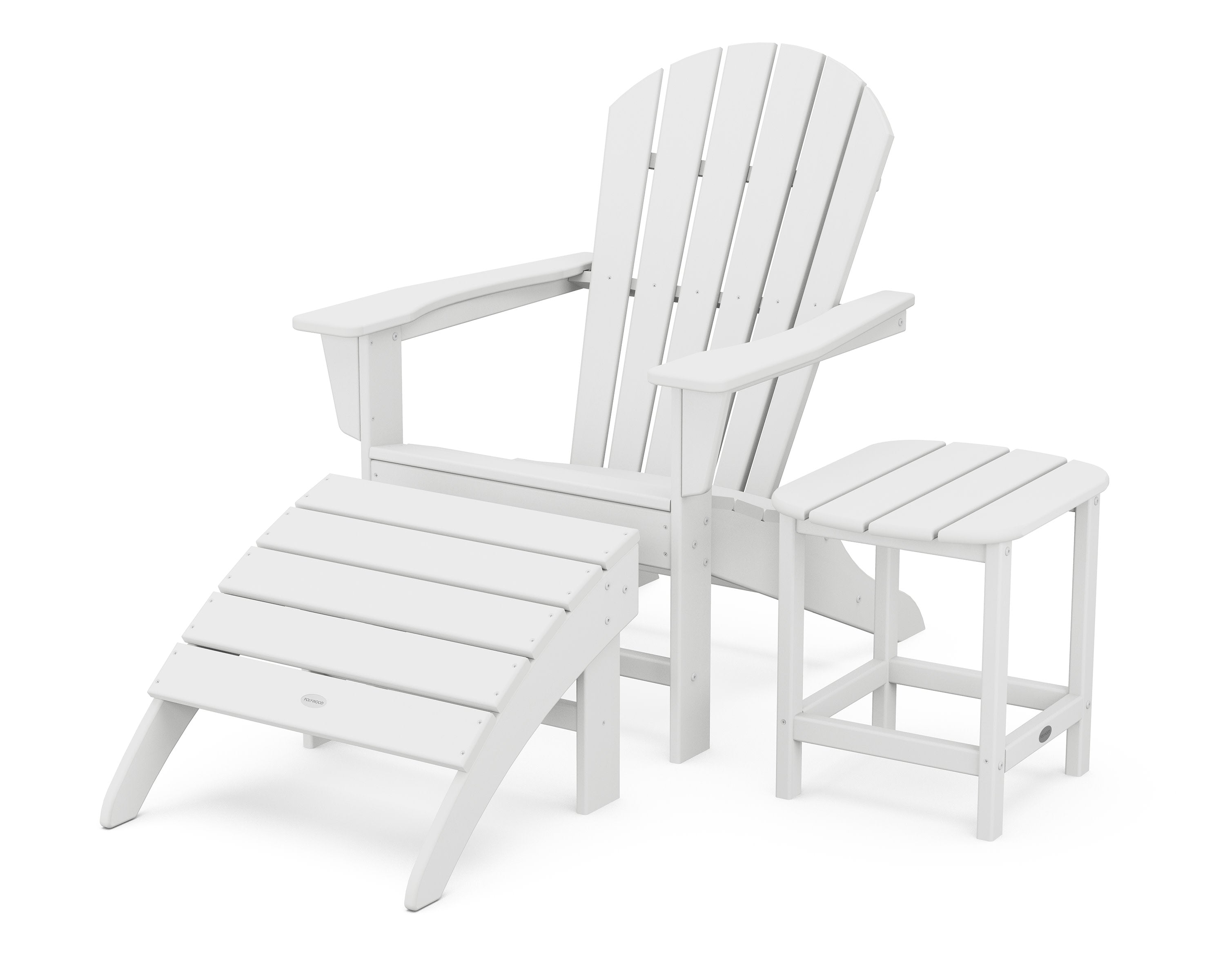 South Beach Adirondack 3-Piece Set in White