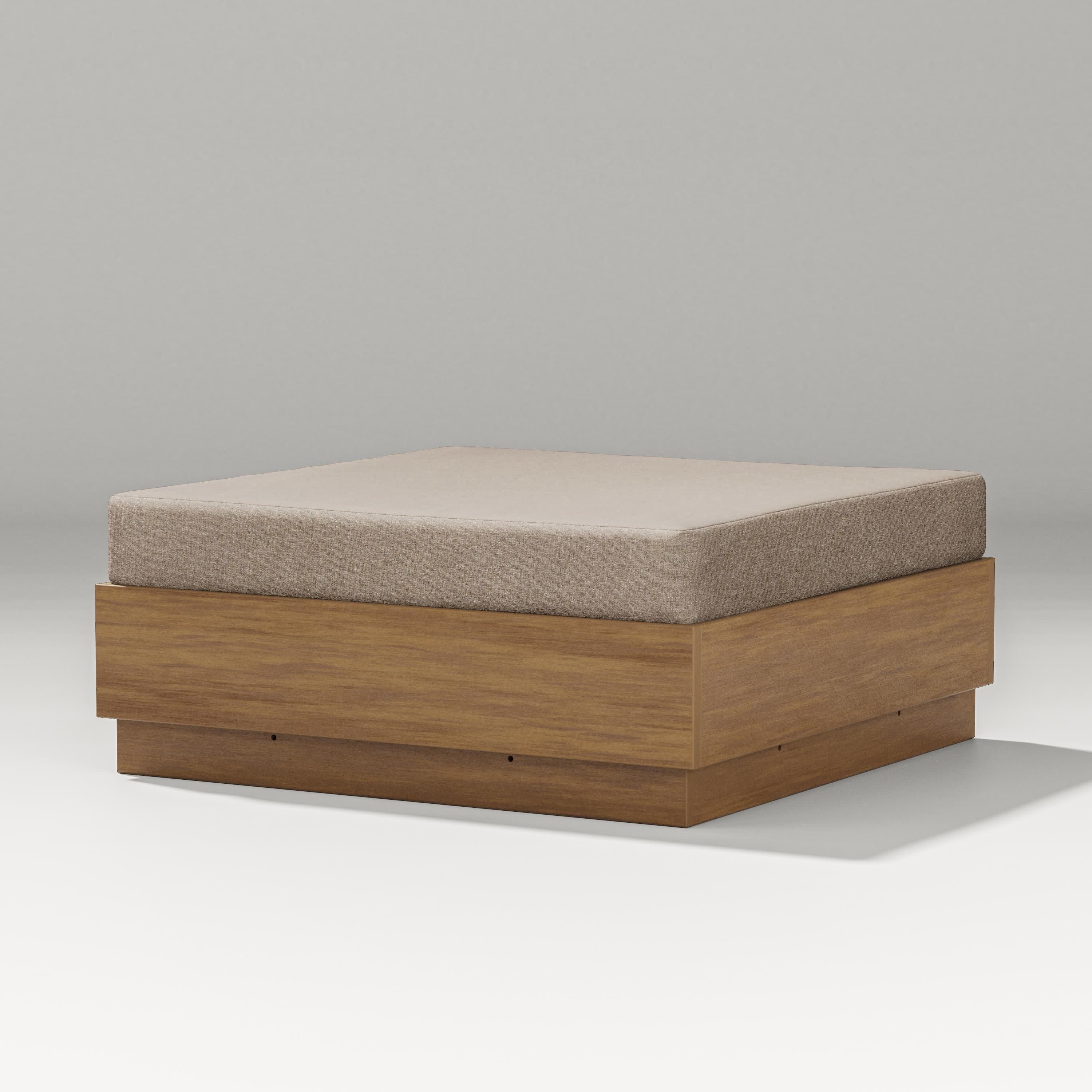 Elevate Lounge Ottoman in Natural / Spiced Burlap