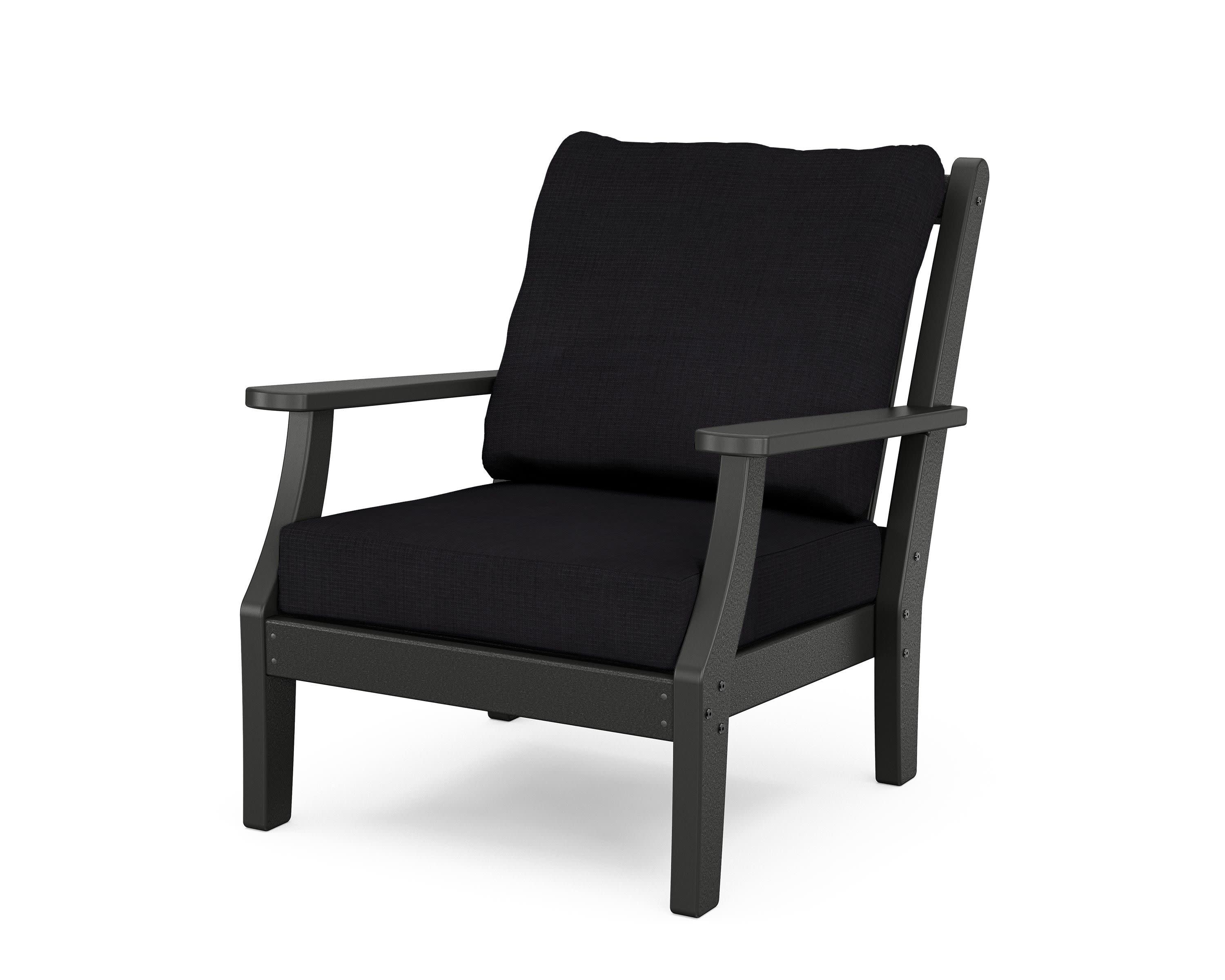Wovendale Deep Seating Chair in Black / Midnight Linen