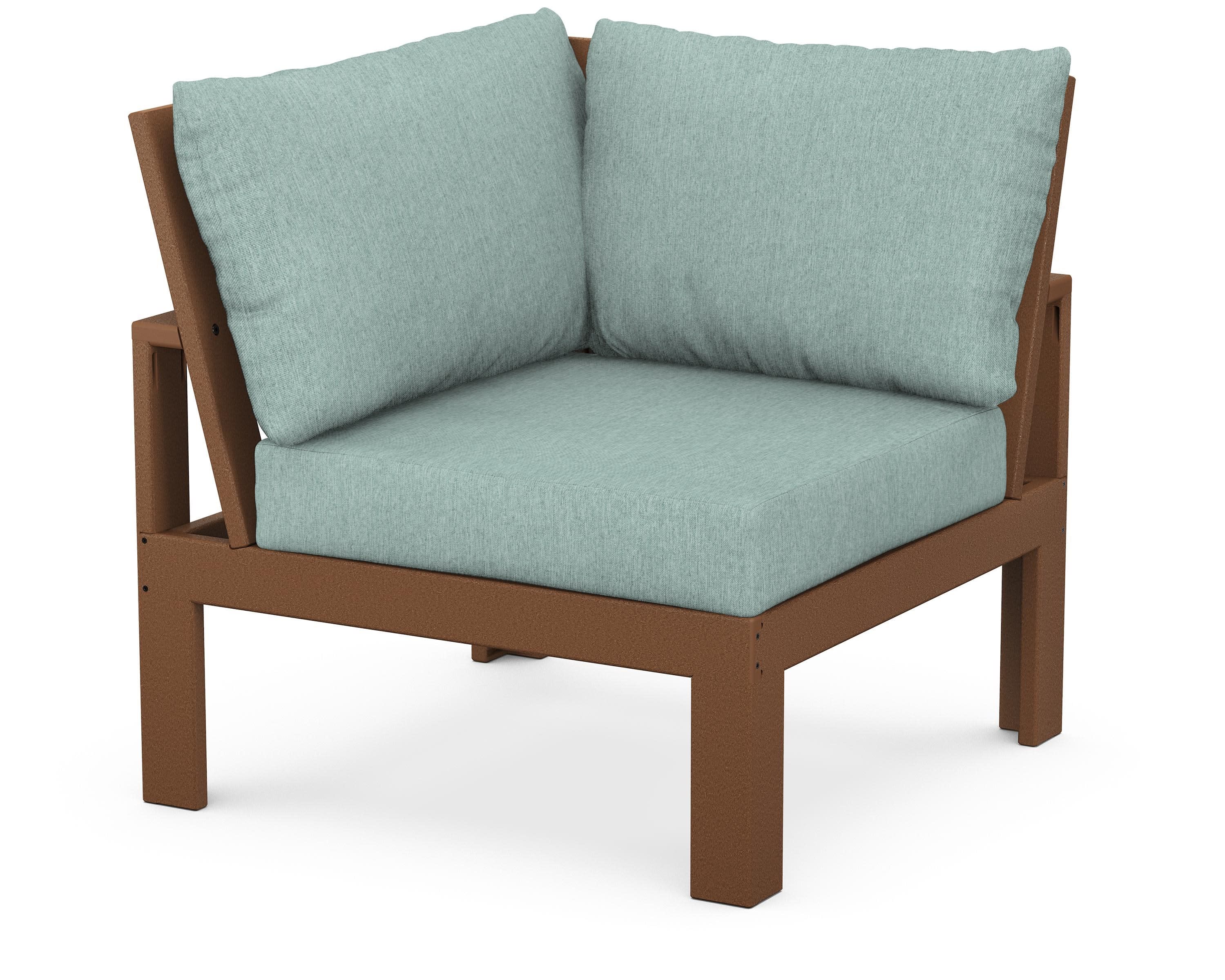 Modular Corner Chair in Teak / Glacier Spa