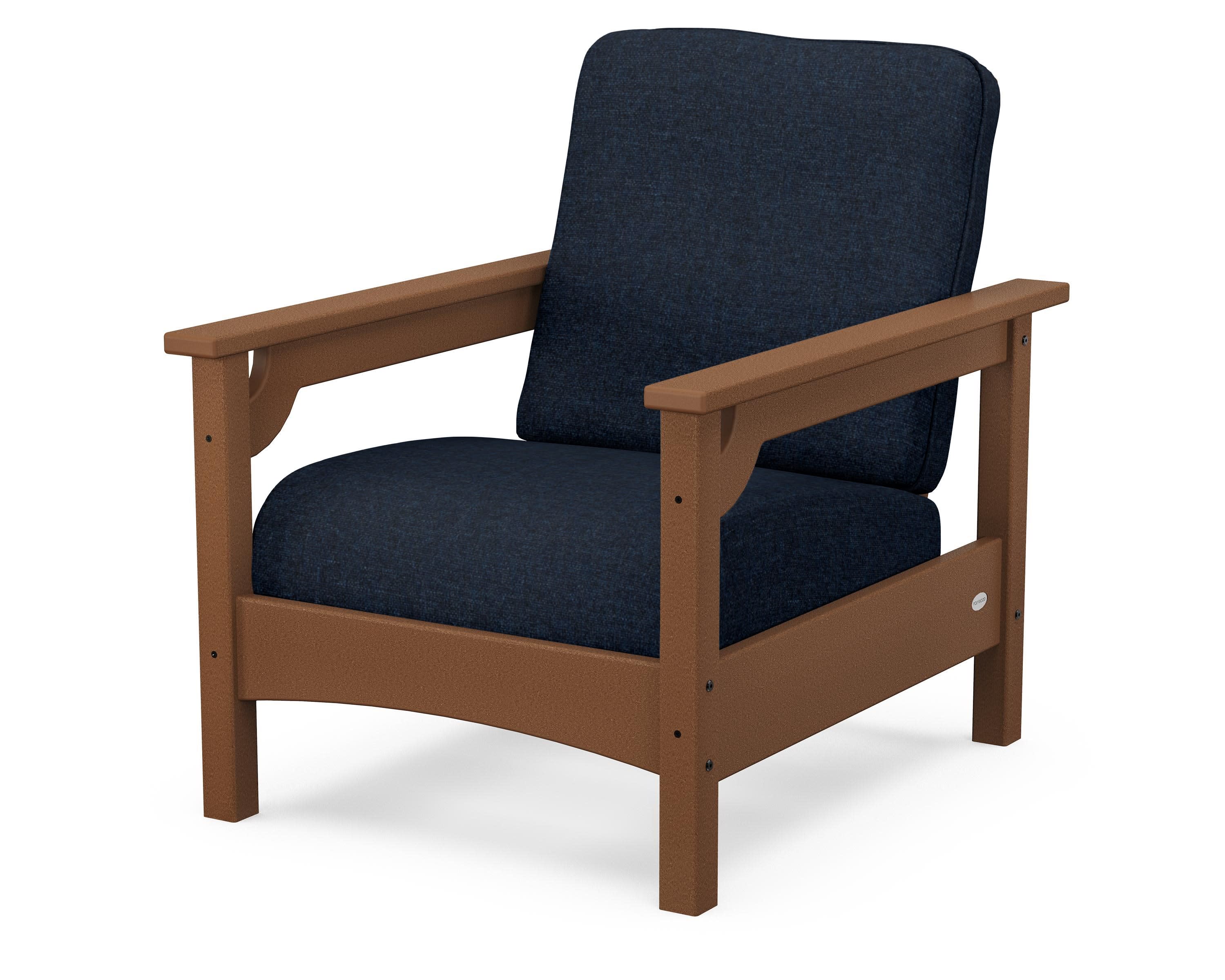 Club Chair in Teak / Marine Indigo