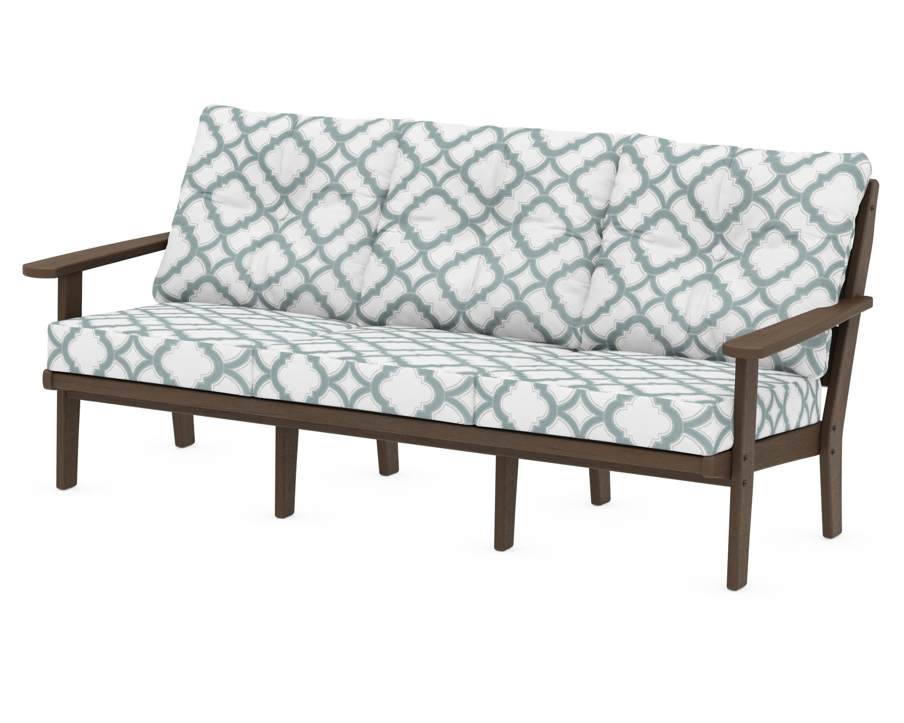 Lakeside Deep Seating Sofa in Kona / Trellis Glacier Spa