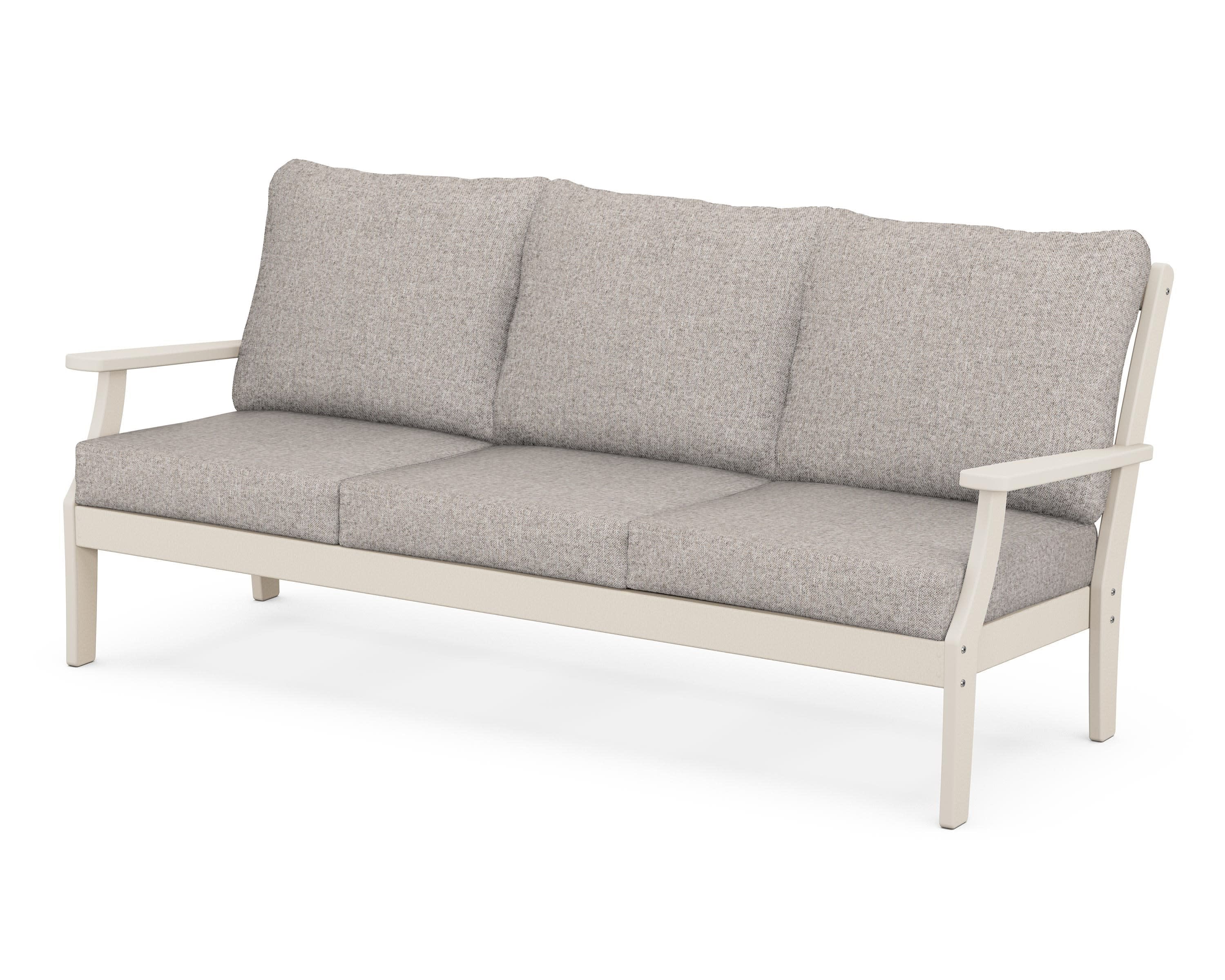Braxton Deep Seating Sofa in Sand / Weathered Tweed