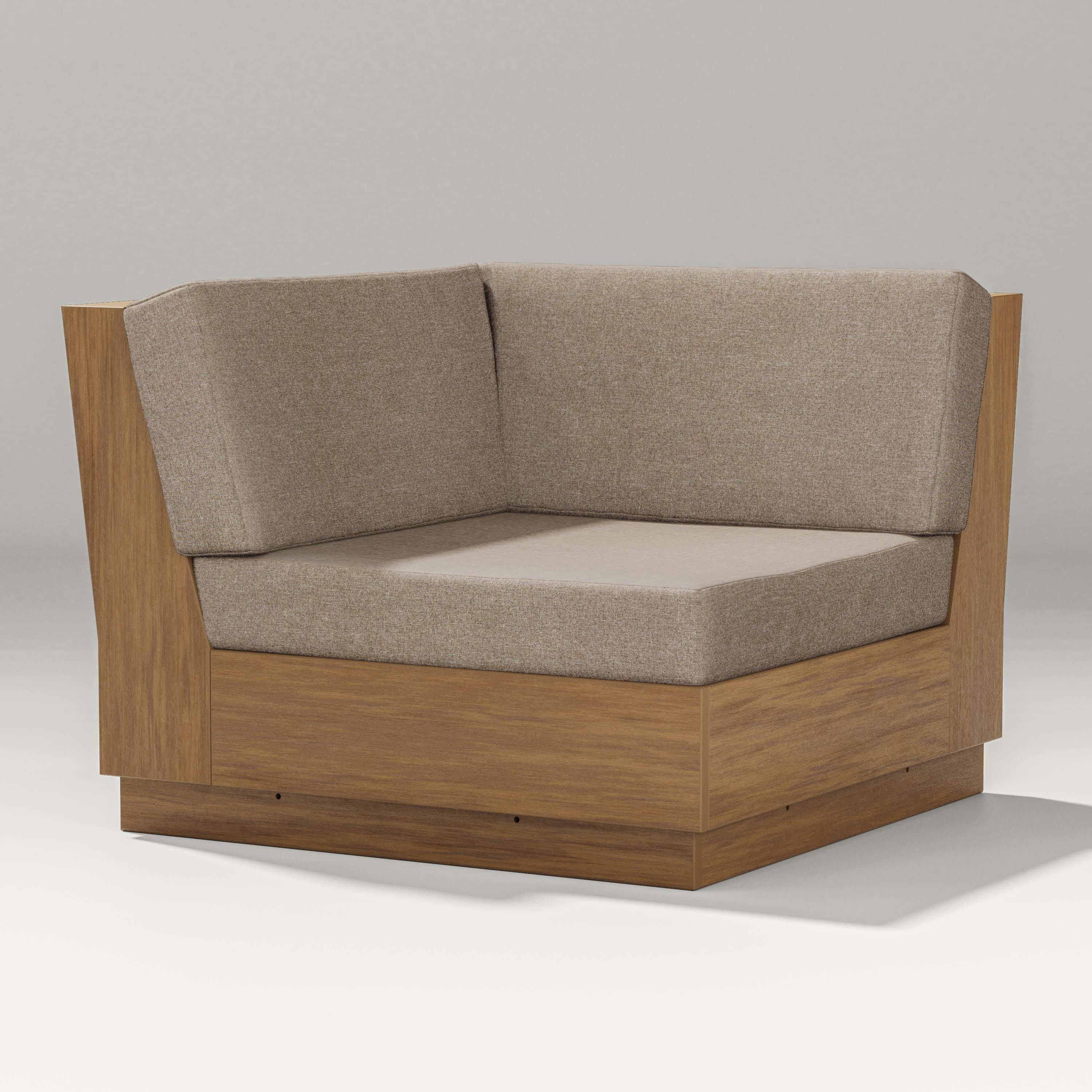 Elevate Modular Corner Chair in Natural / Spiced Burlap