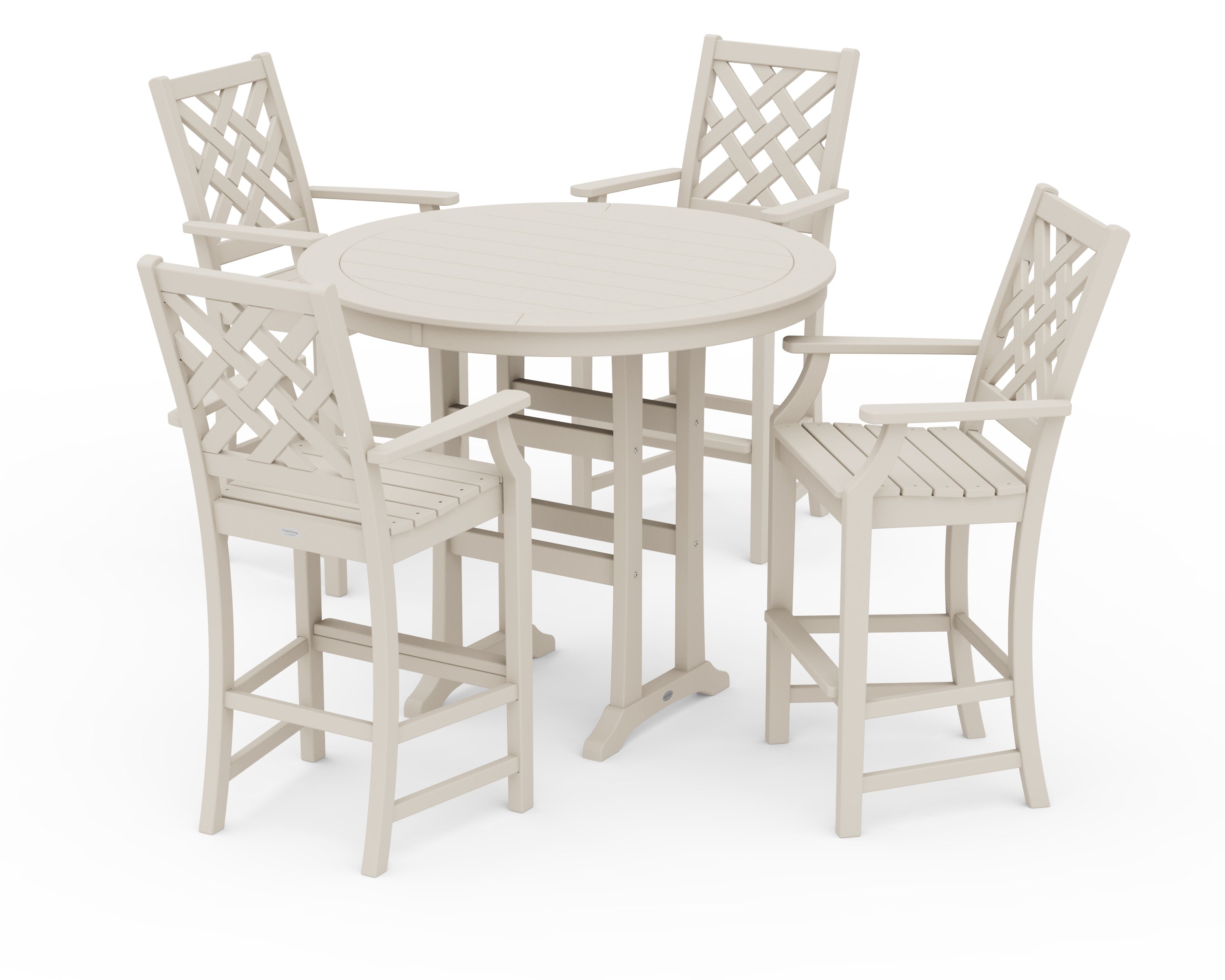Wovendale 5-Piece Round Bar Set in Sand